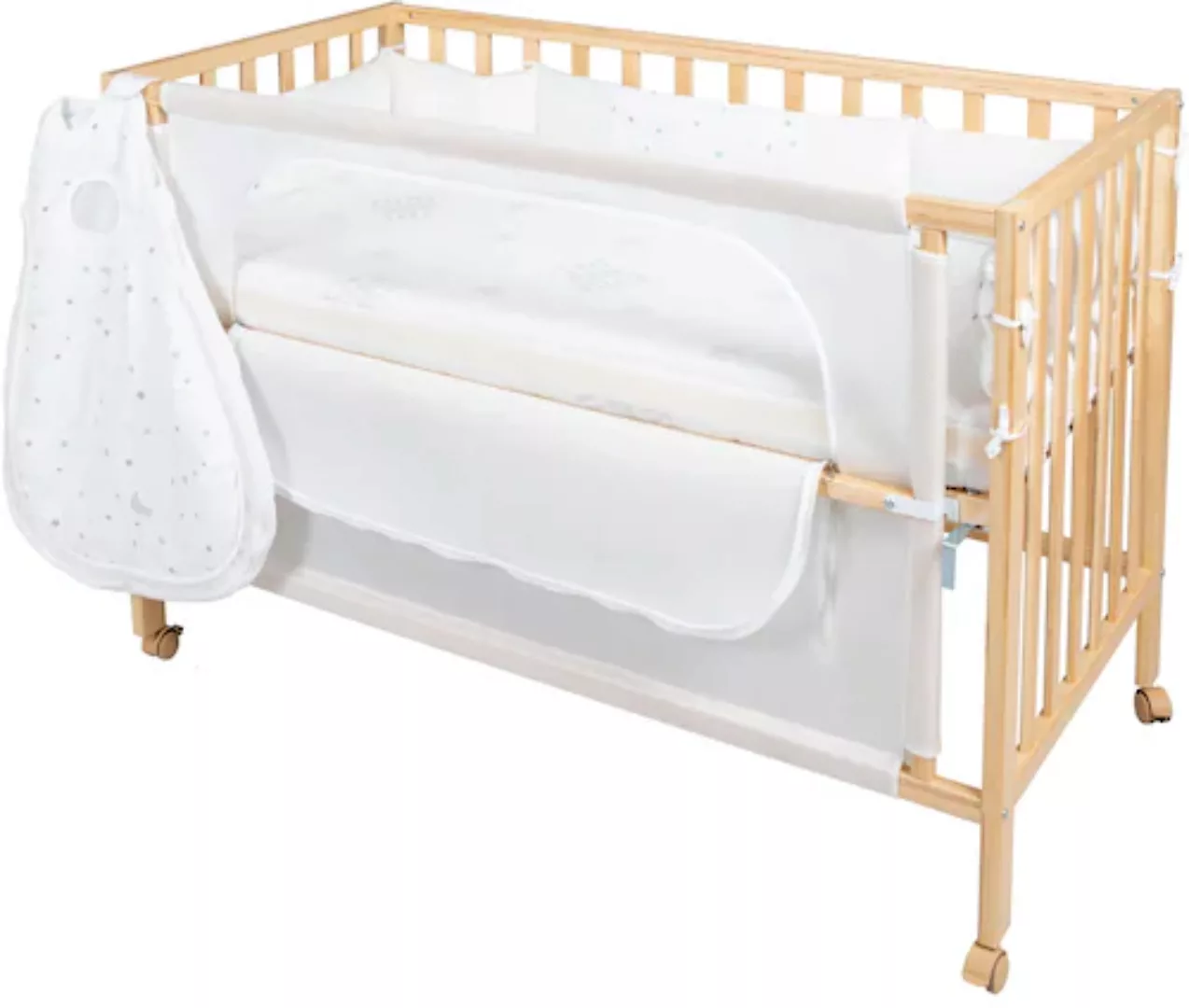 roba® Babybett »Room Bed, safe asleep®, Sternenzauber natur«, (4 tlg.) günstig online kaufen
