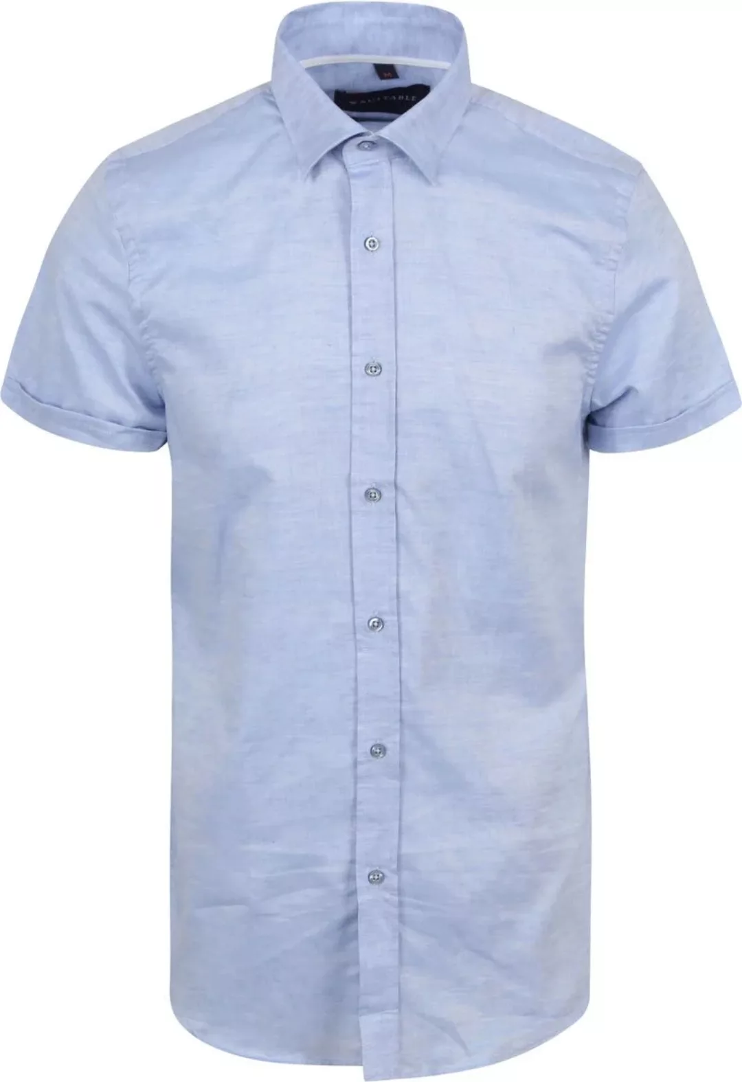 Suitable Short Sleeve Hemd Leinen Hellblau - Größe XXL günstig online kaufen