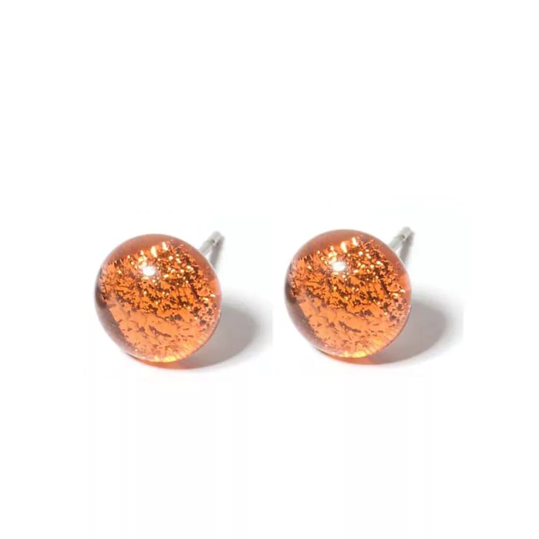 Ohrstecker mit Glasperle Orange Stone Fusing günstig online kaufen