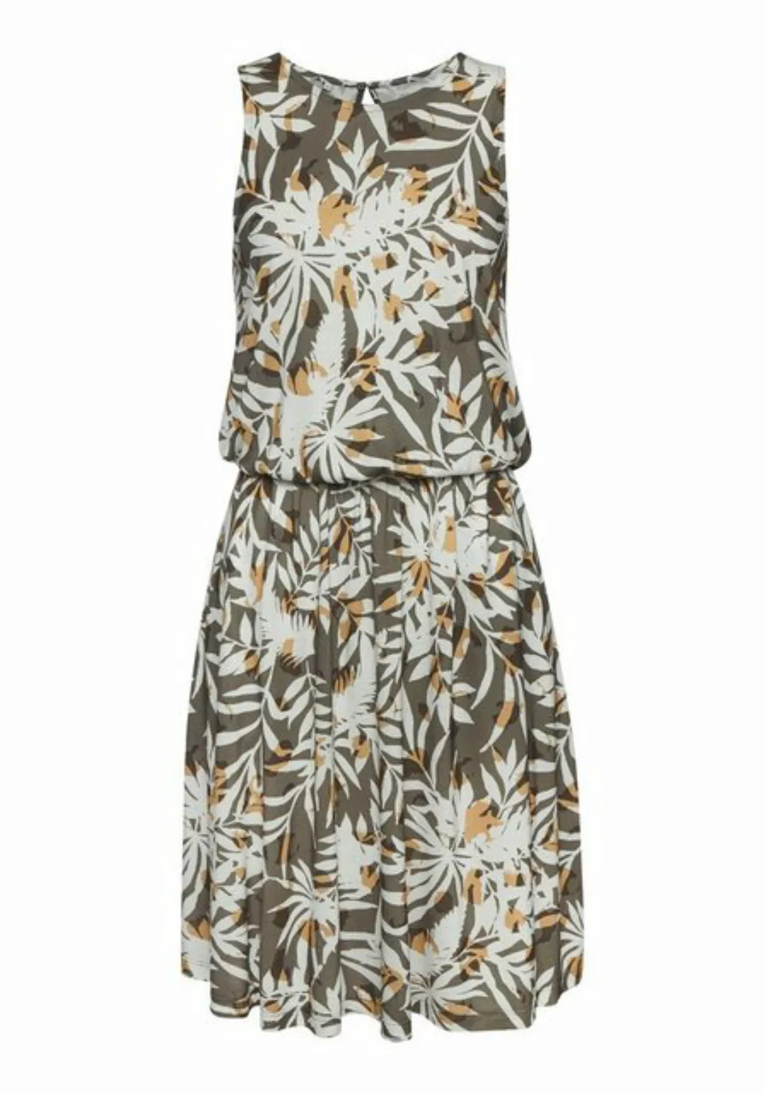 Vivance Jerseykleid mit Blätterdruck, kurzes Sommerkleid, Strandkleid günstig online kaufen