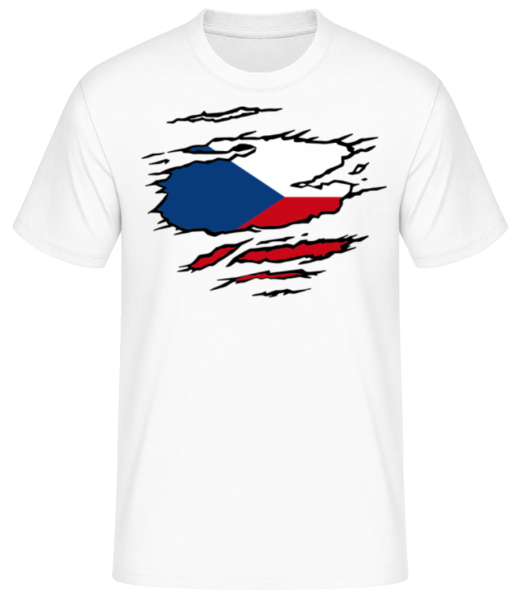 Zerrissene Flagge Tschechien · Männer Basic T-Shirt günstig online kaufen