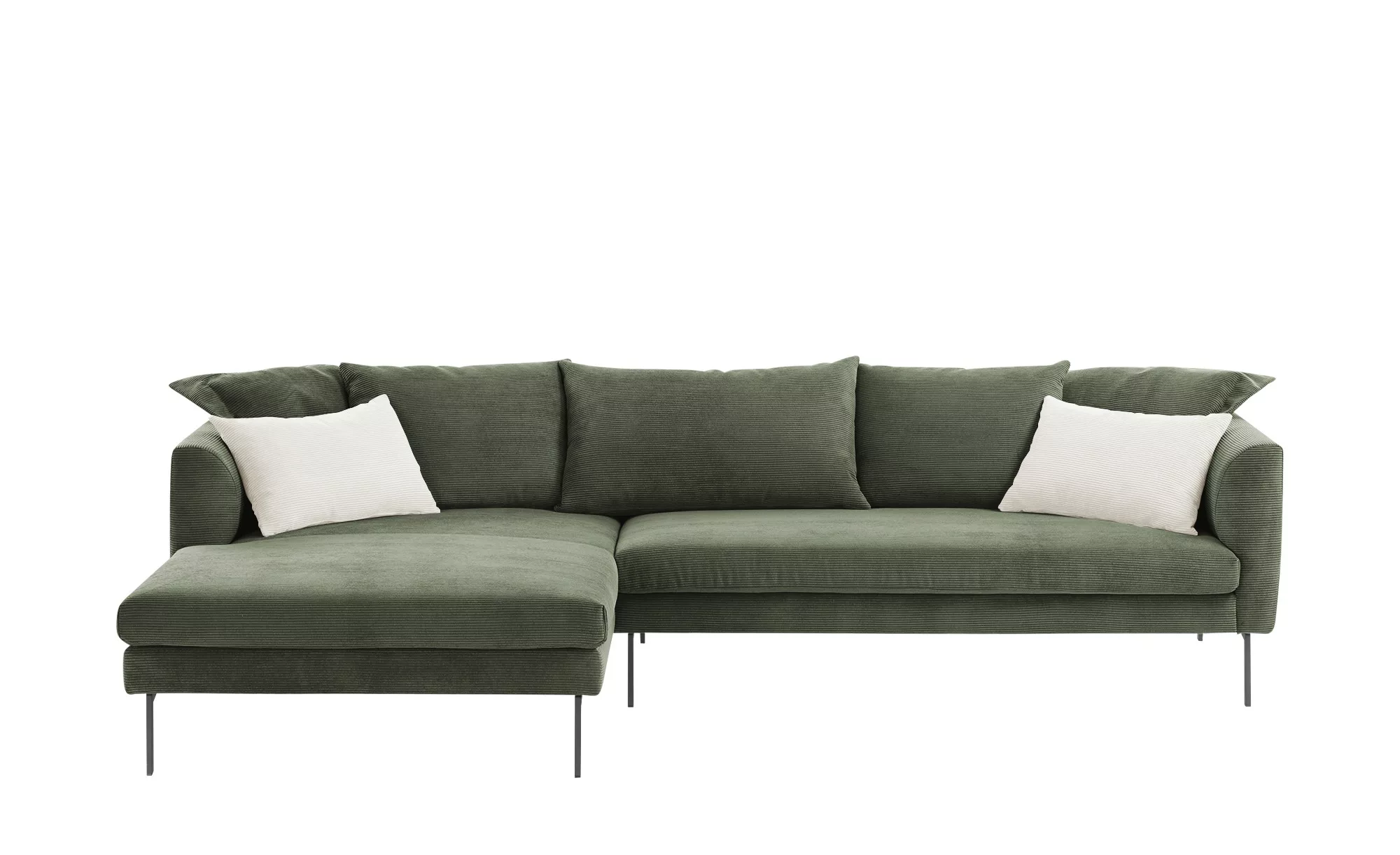 Gray & Jones Ecksofa aus Cord Avola ¦ grün ¦ Maße (cm): B: 284 H: 85 T: 178 günstig online kaufen