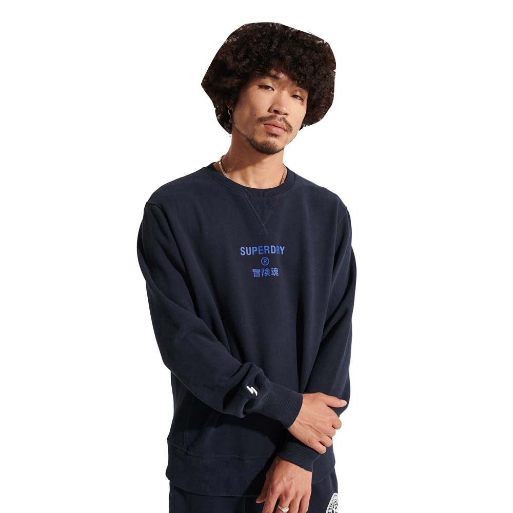 Superdry Code Corporate Logo Crew Pullover L Eclipse Navy günstig online kaufen