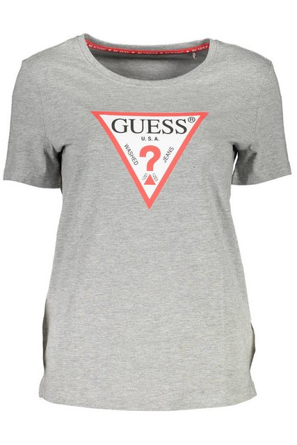 GUESS JEANS T-Shirt Damen Kurzarm T-Shirt Grau mit Rundhals und günstig online kaufen