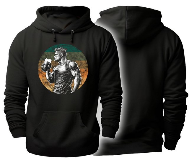 MyDesign24 Hoodie Herren Kapuzen Sweatshirt - Bier trinkender Bodybuilder M günstig online kaufen