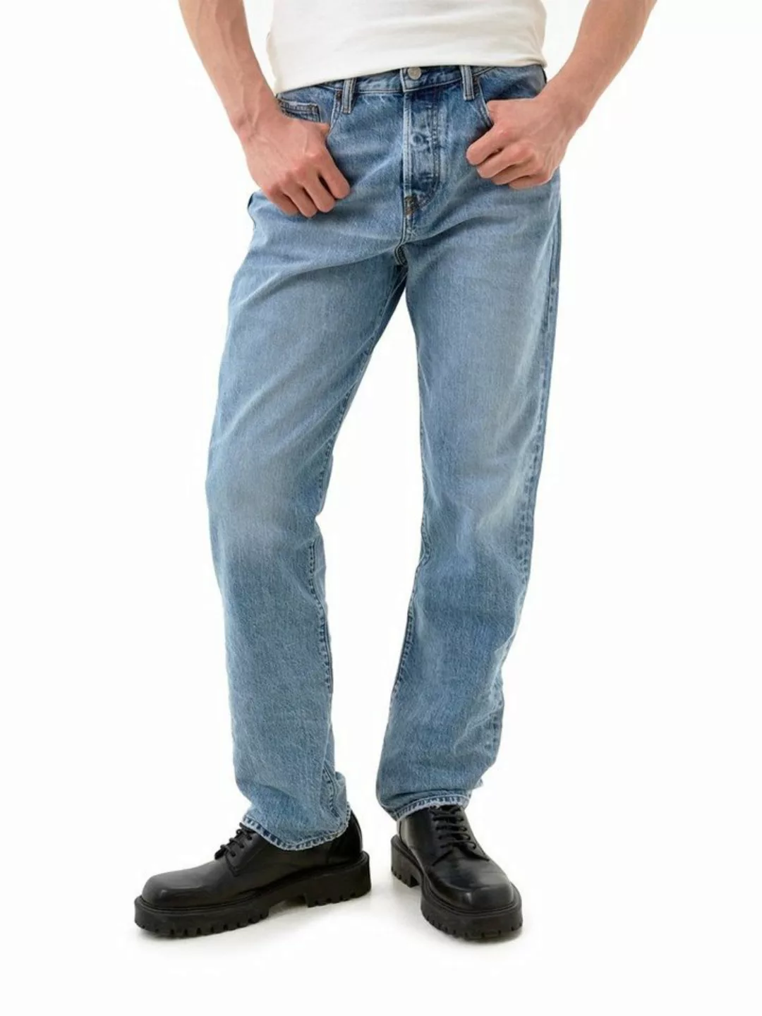 Diesel Straight-Jeans Hellblaue Regular Vintage Hose - D-Viker 09C66 günstig online kaufen