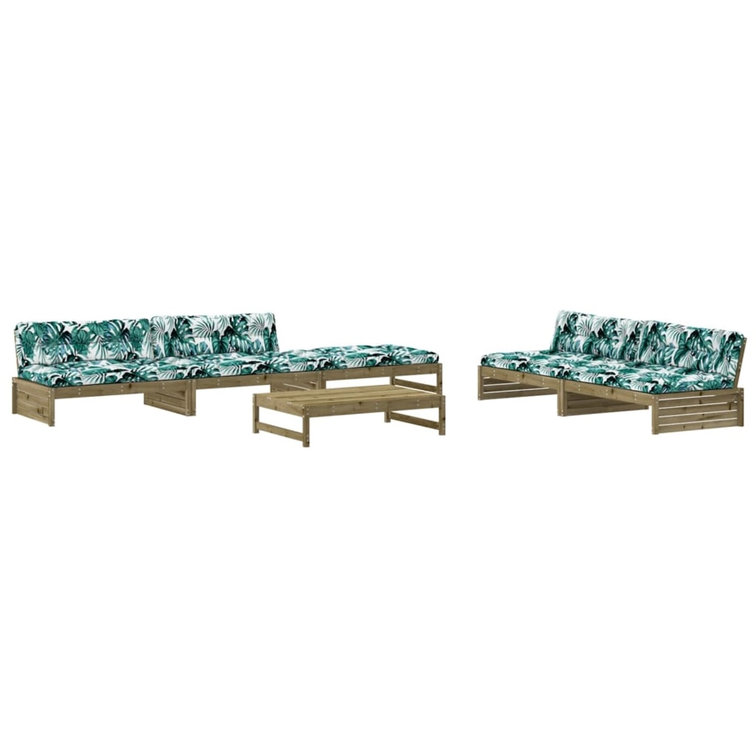 vidaXL 6-tlg Garten-Lounge-Set mit Kissen Imprägniertes Kiefernholz Modell günstig online kaufen