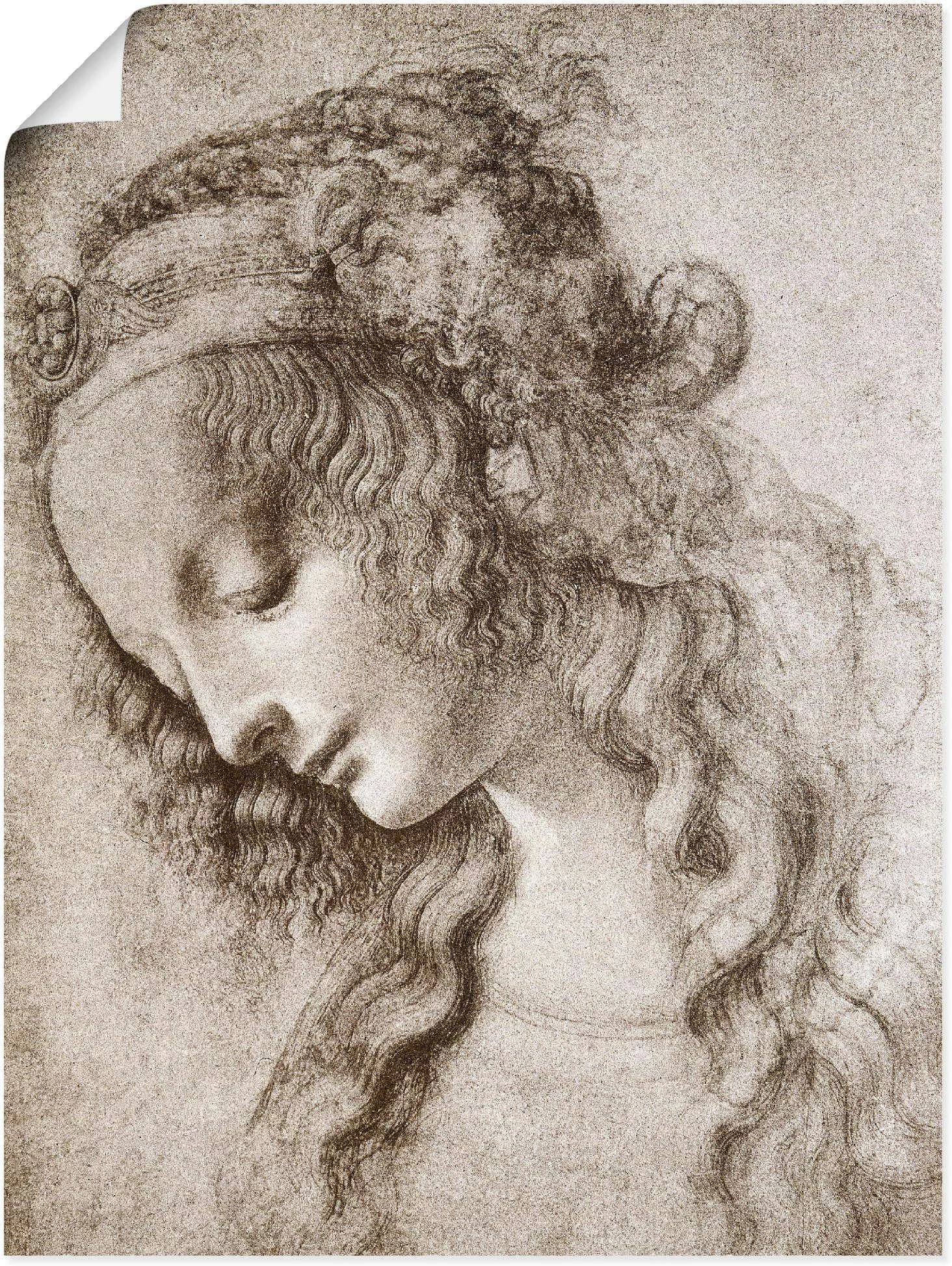 Artland Kunstdruck "Studie des Kopfes der Maria Magdalena.", Frau, (1 St.), günstig online kaufen