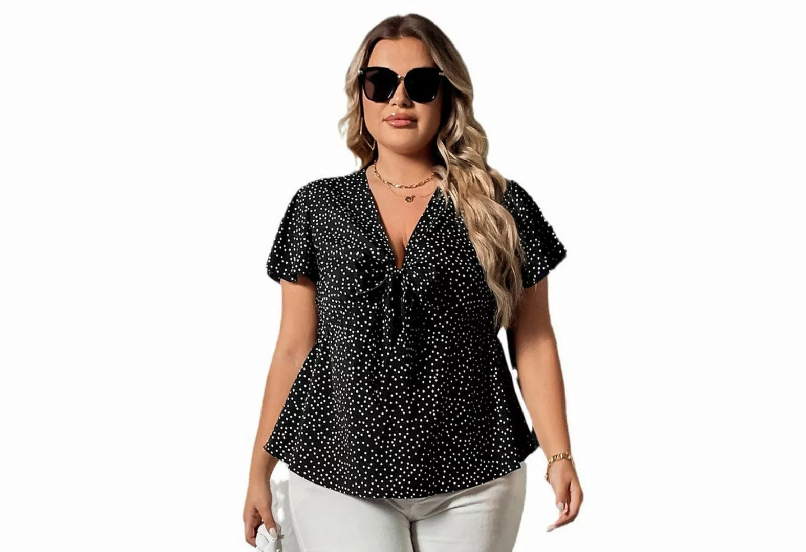 YRIIOMO T-Shirt Großformat lockere Damen Taille bedrucktes Damen Oberteil günstig online kaufen