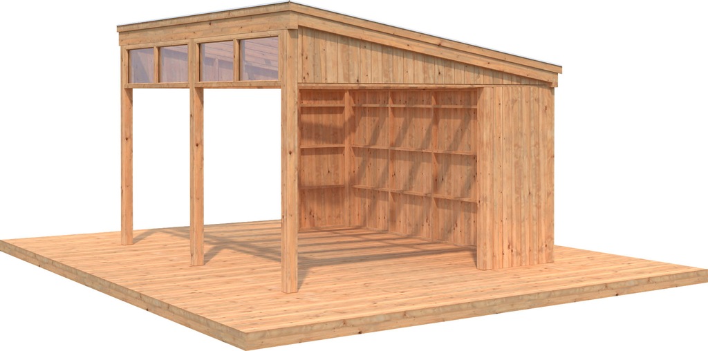 Palmako Holzpavillon "Nova", mit Oberlicht, BxT: 432x376 cm, hellbraun günstig online kaufen