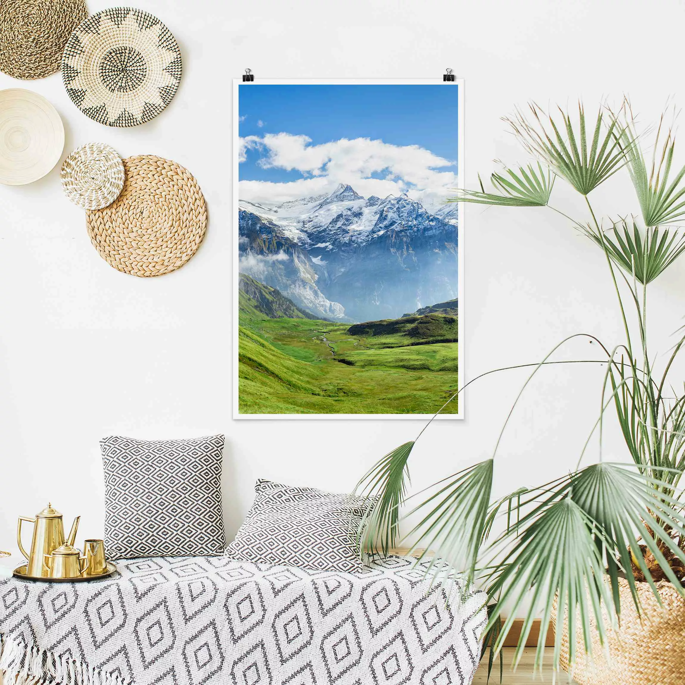 Poster Schweizer Alpenpanorama günstig online kaufen
