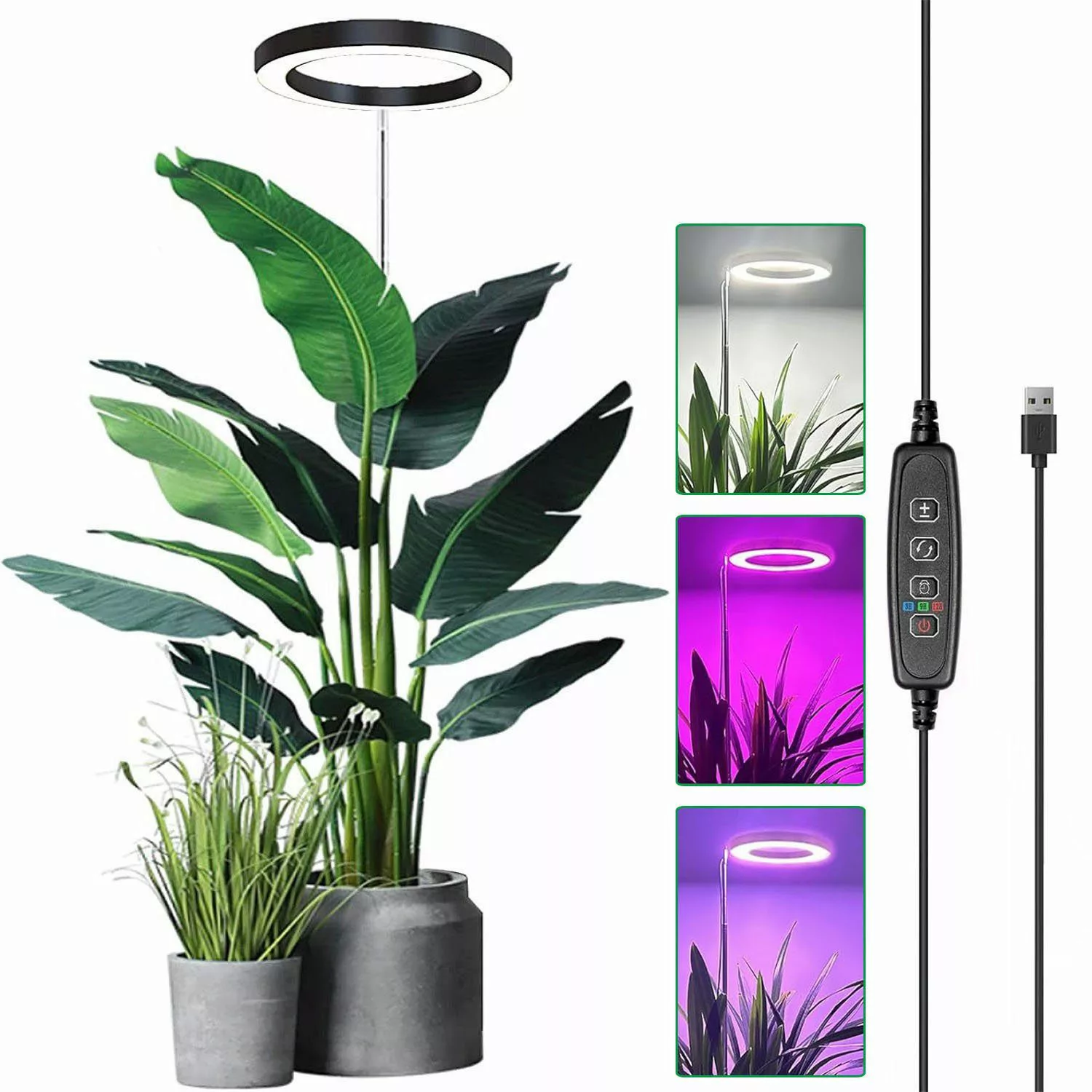 Jibenhome Pflanzenlampe Vollspektrum LED Pflanzenlicht, Höhenverstellbar günstig online kaufen