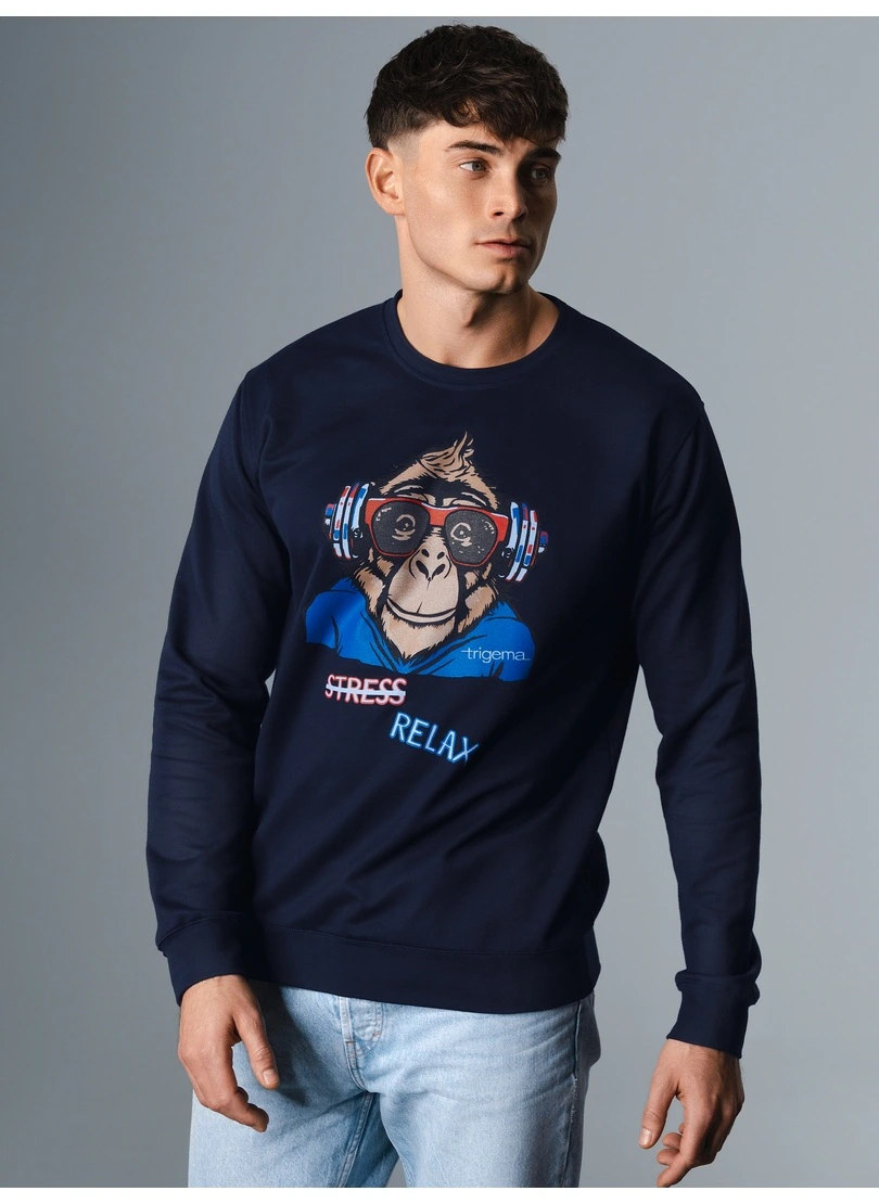 Trigema Sweatshirt "TRIGEMA Sweatshirt mit lässigem Affen-Druckmotiv" günstig online kaufen