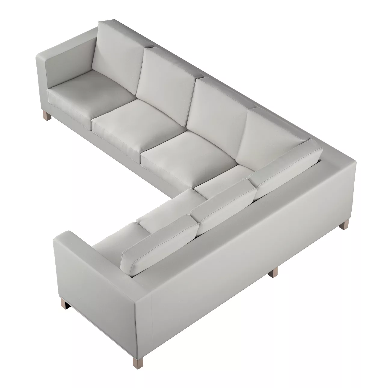 Bezug für Karlanda Sofa Ecke links, hellgrau, 36cm x 30cm x 50cm, Etna (705 günstig online kaufen