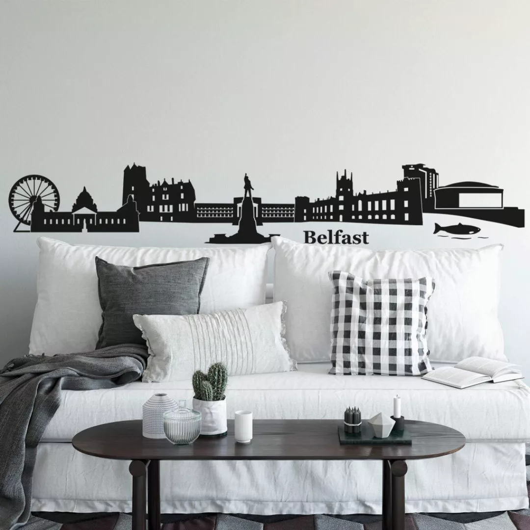 Wall-Art Wandtattoo »XXL Stadt Skyline Belfast 120cm«, (1 St.), selbstklebe günstig online kaufen