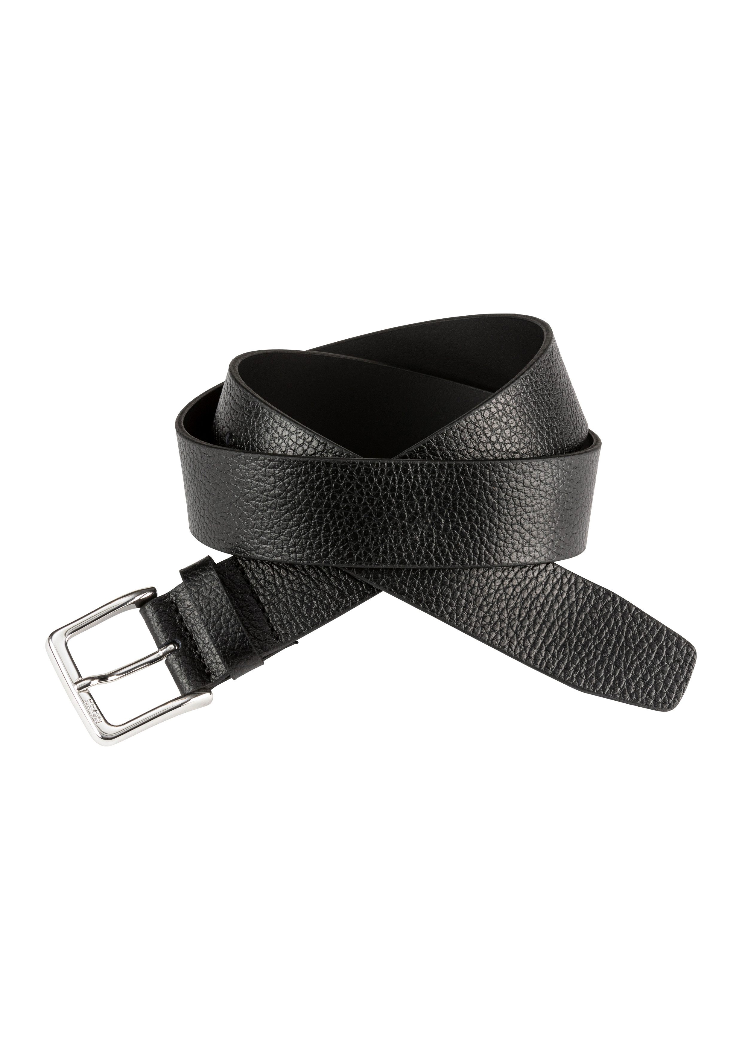 BOSS Ledergürtel Ronnie-Gr_Sz35 aus genarbtem Leder günstig online kaufen