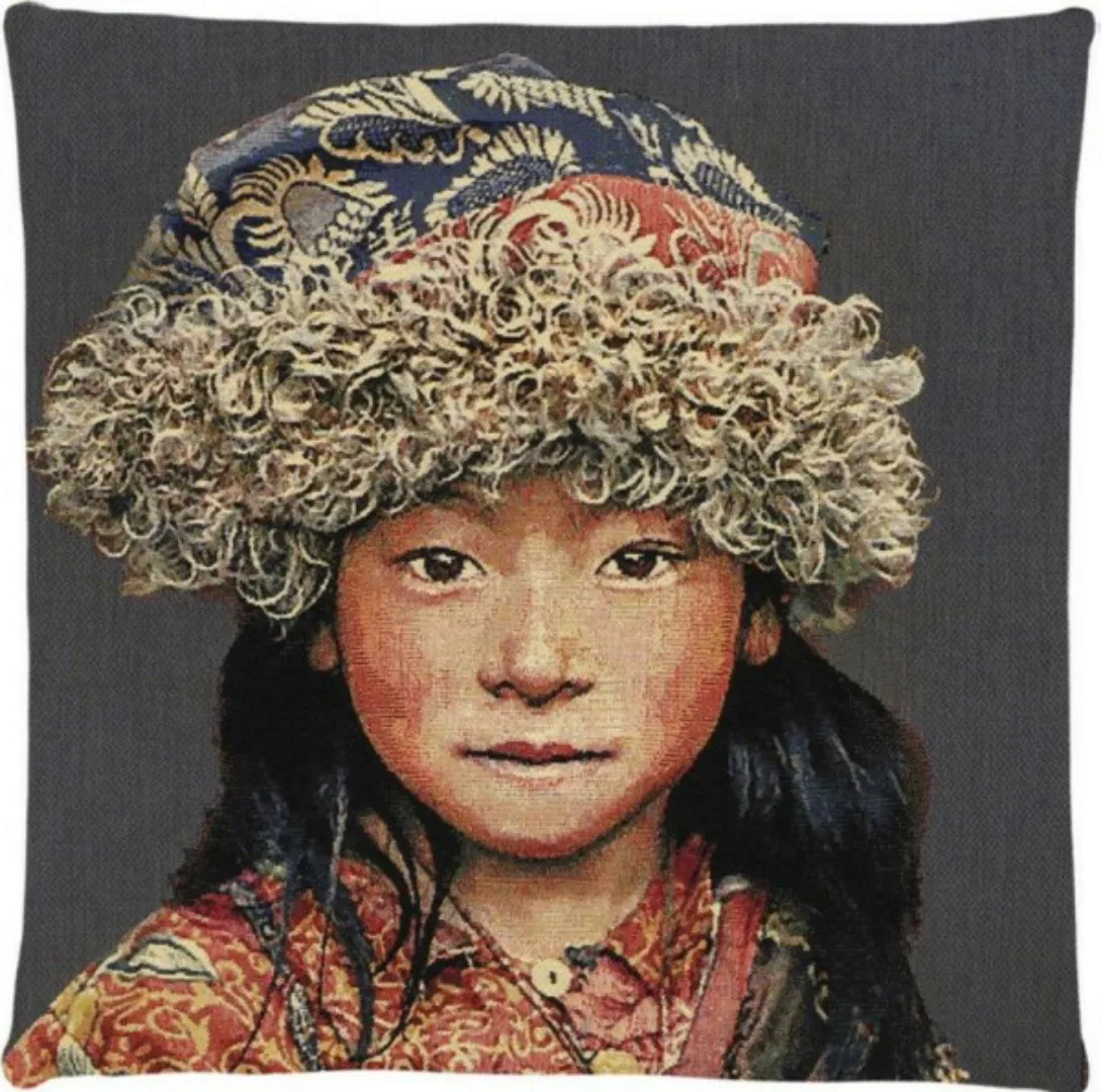Kissenbezug Tibetan Child Blue 45x45 günstig online kaufen