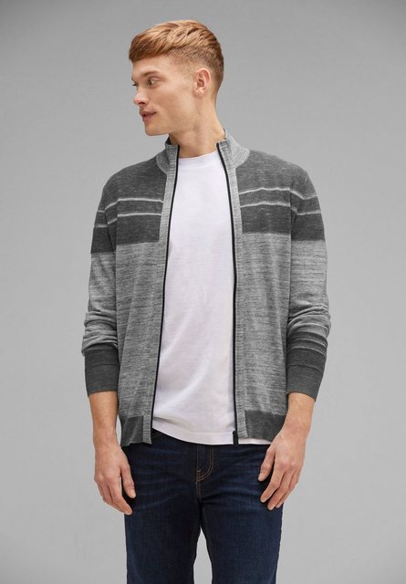 STREET ONE MEN Strickjacke, mit Stehkragen günstig online kaufen