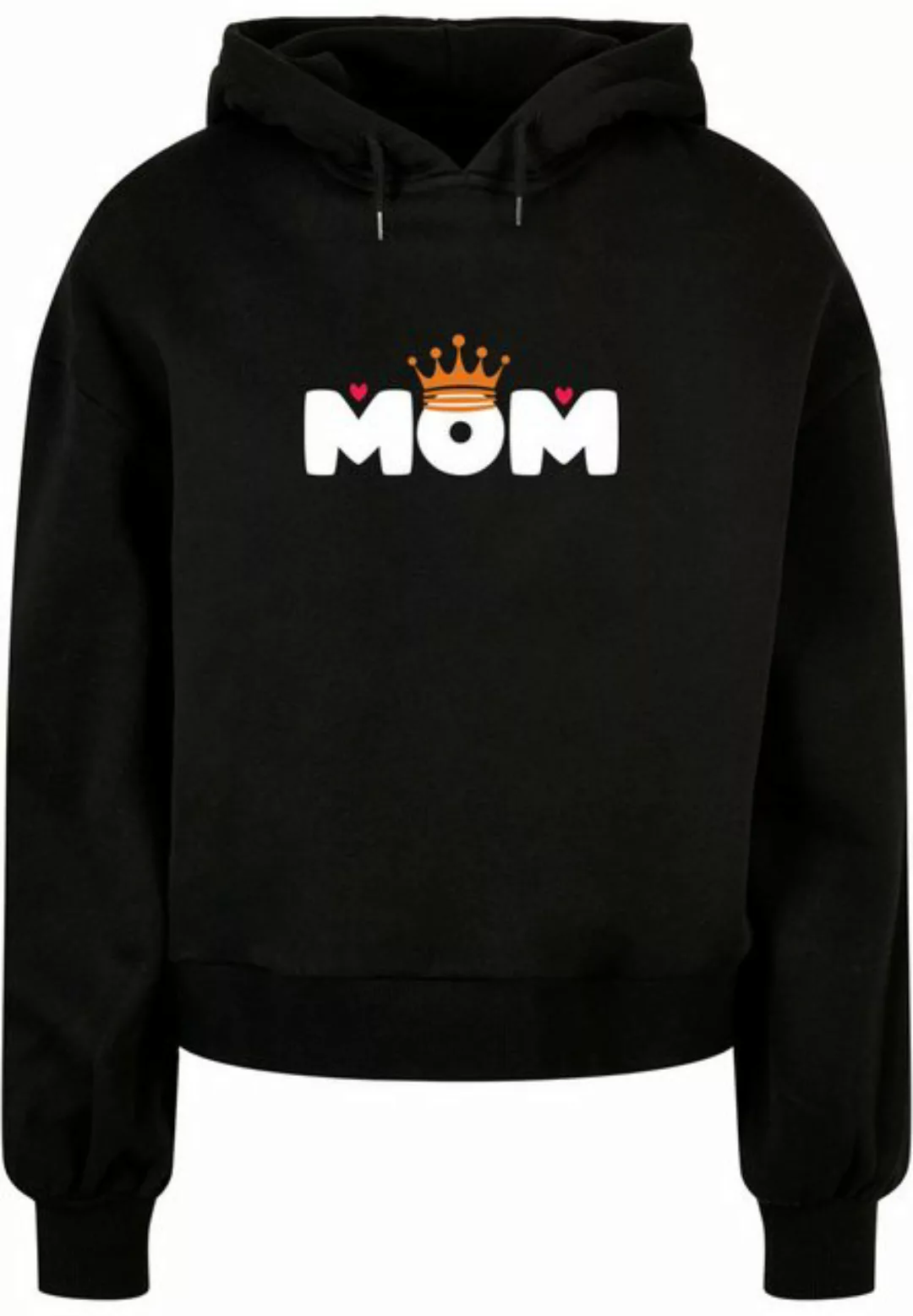 Merchcode Kapuzenpullover "Damen Ladies Mothers Day - Queen Mom Organic Ove günstig online kaufen