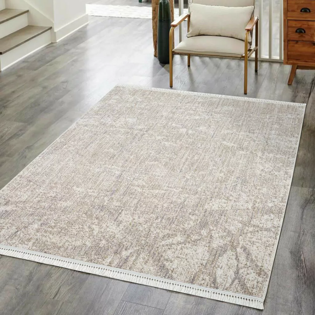 Carpet City Teppich »CLASICO 9150«, rechteckig, Kurzflor, Fransen, Meliert, günstig online kaufen