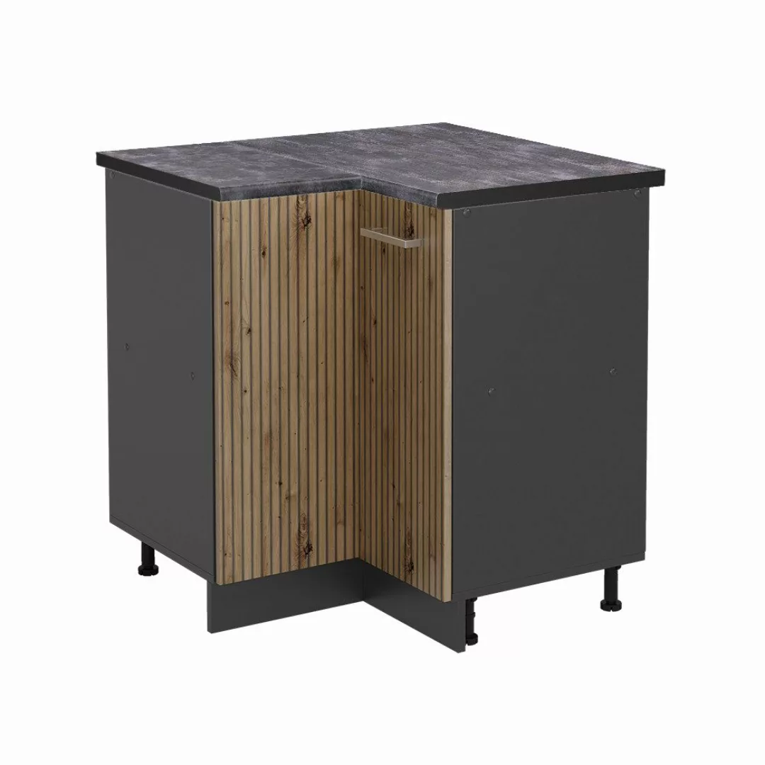 Vicco Eckunterschrank R-Line, Artisan-Eiche/Anthrazit, 75.6 cm, günstig online kaufen