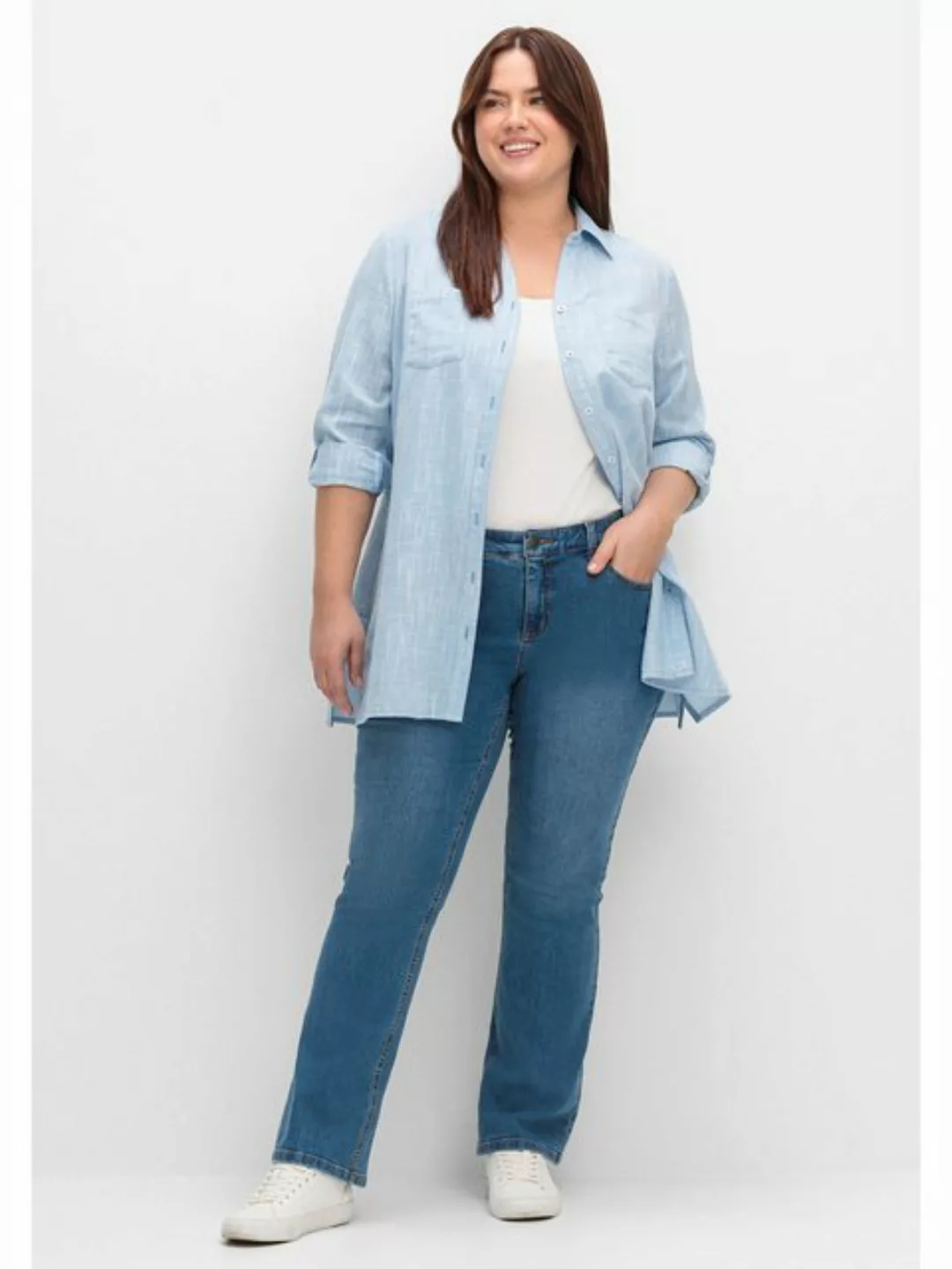 Sheego Bootcut-Jeans Große Größen SUSANNE ideal bei viel Bauch und schmalen günstig online kaufen