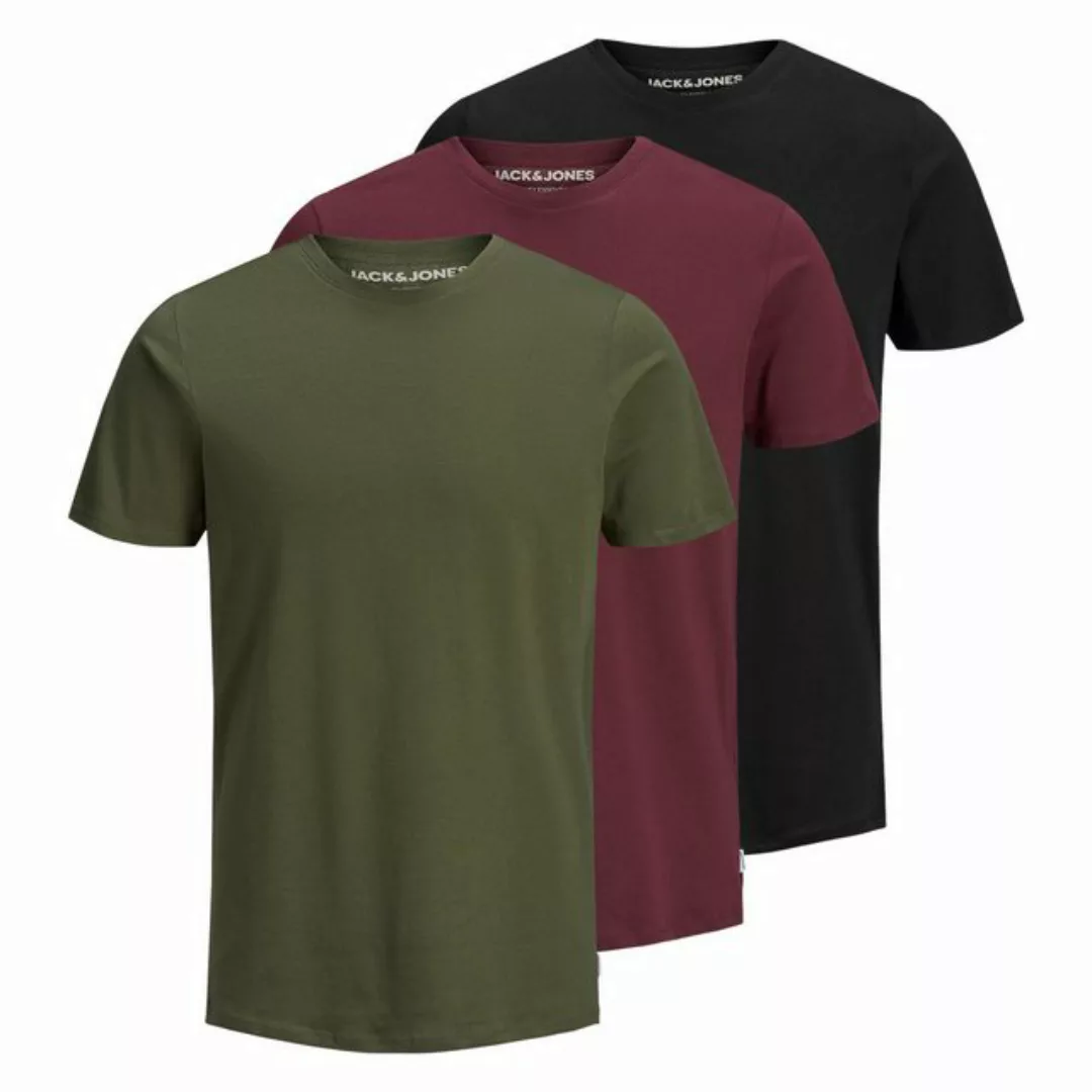 Jack & Jones T-Shirt Herren T-Shirt, 3er Pack - JJEORGANIC BASIC TEE günstig online kaufen