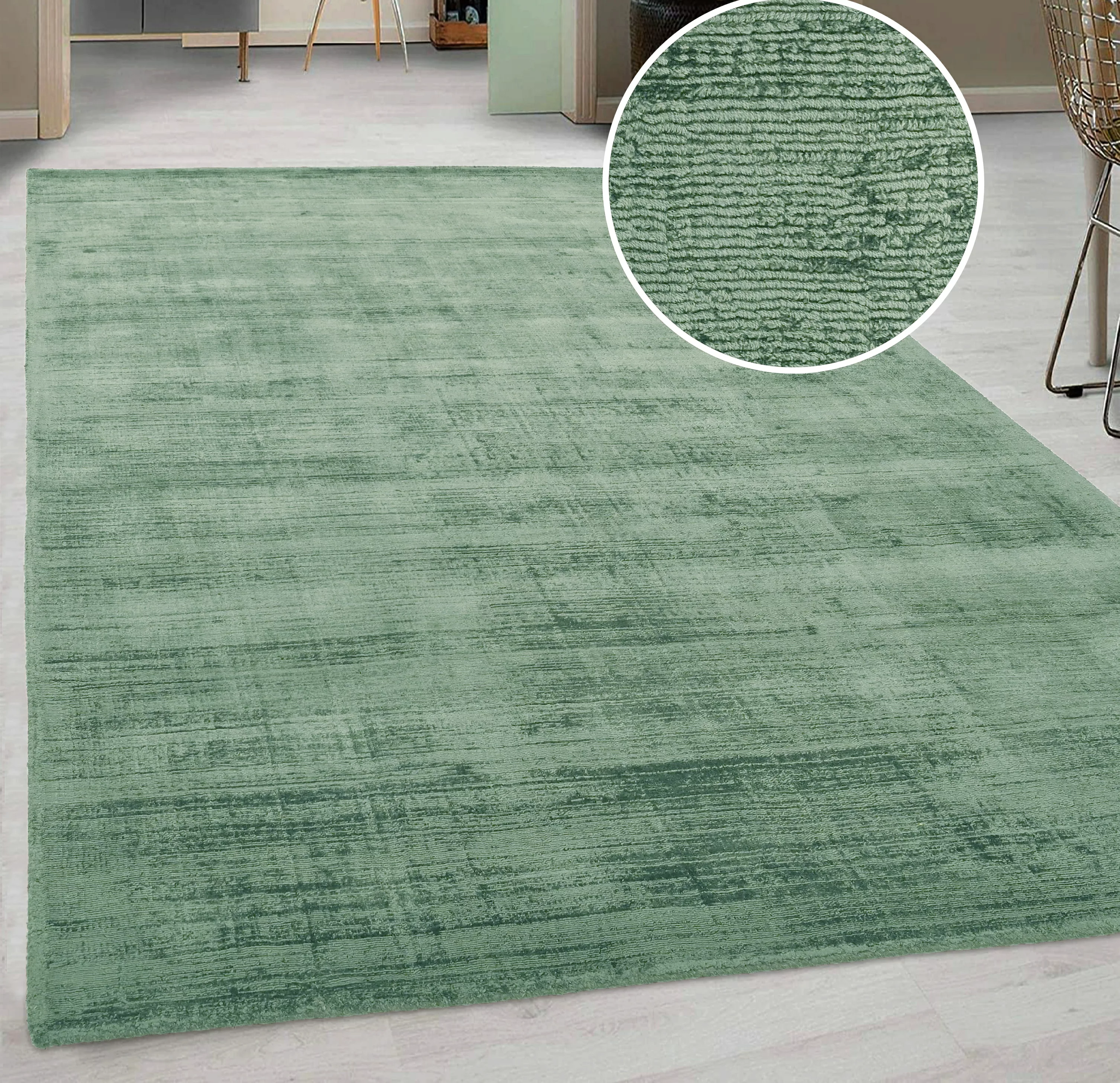 my home Teppich »Shirley«, rechteckig, Handweb Teppich, aus weicher Viskose günstig online kaufen
