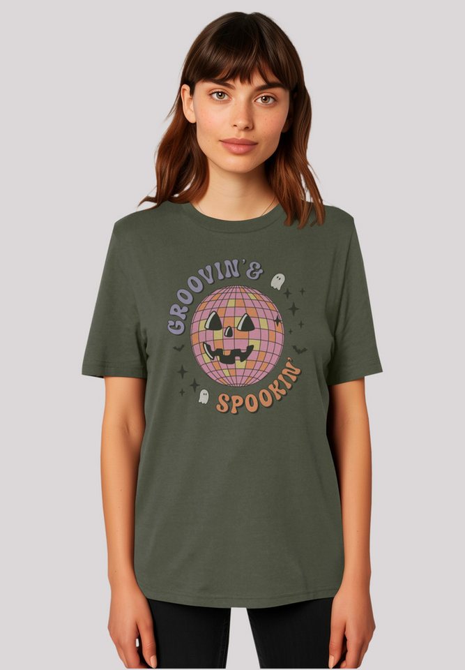 F4NT4STIC T-Shirt Retro Halloween Groovin and spookin Disco ball Premium Qu günstig online kaufen