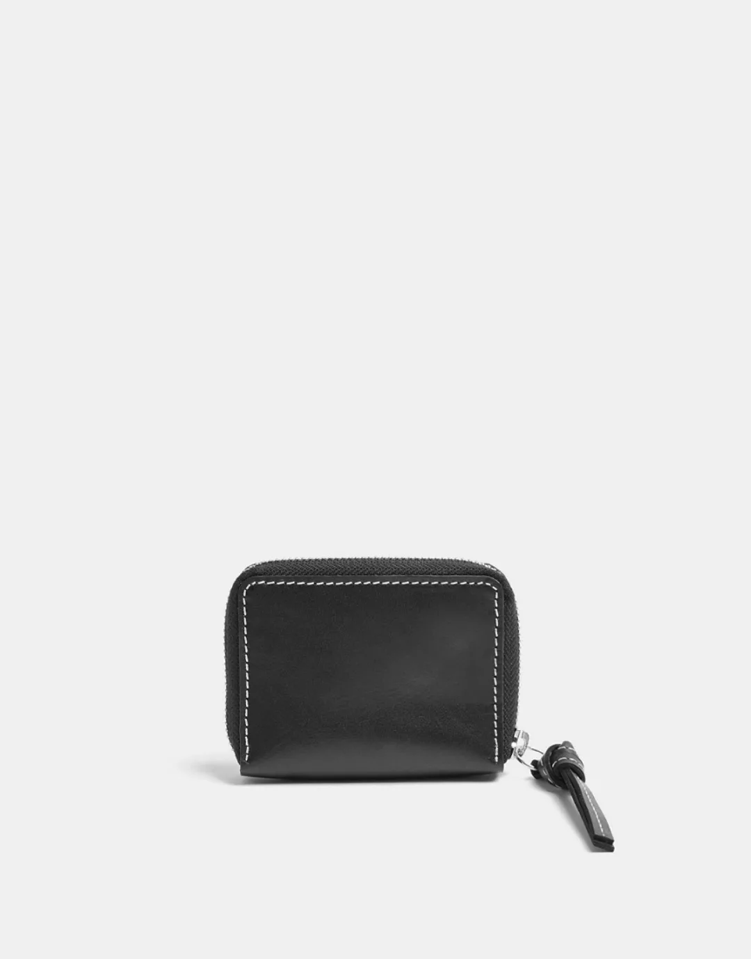 Topshop – Geldbörse aus Leder mit Reißverschluss in Schwarz günstig online kaufen