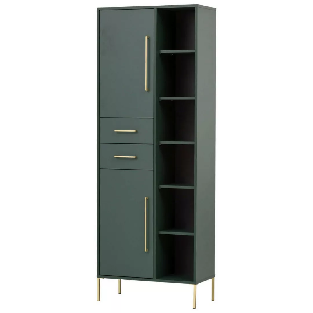 Hochschrank Kent waldgrün B/H/T: ca. 67,1x183,4x33,1 cm günstig online kaufen