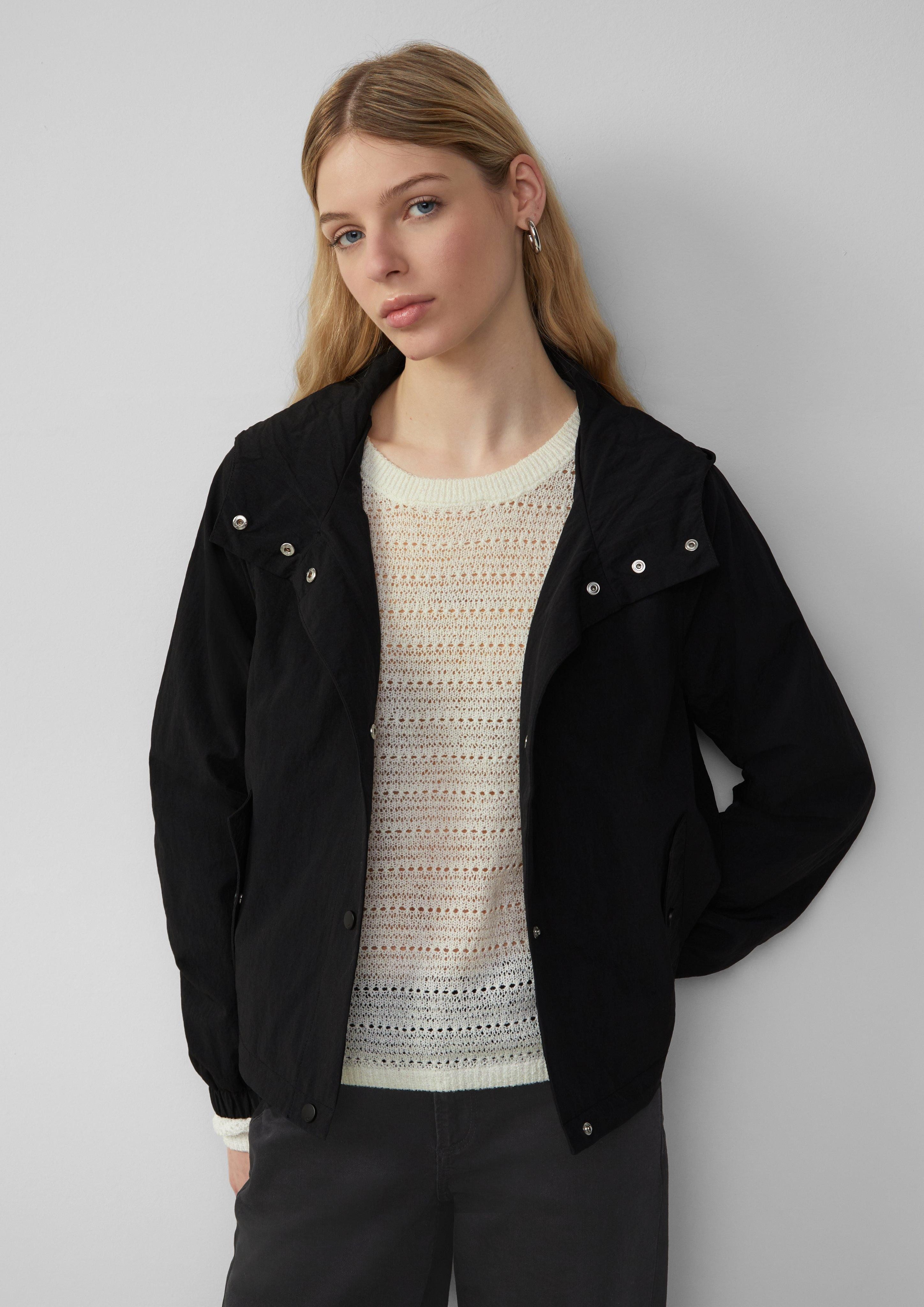 QS Outdoorjacke Nylon-Jacke mit Kapuze und günstig online kaufen