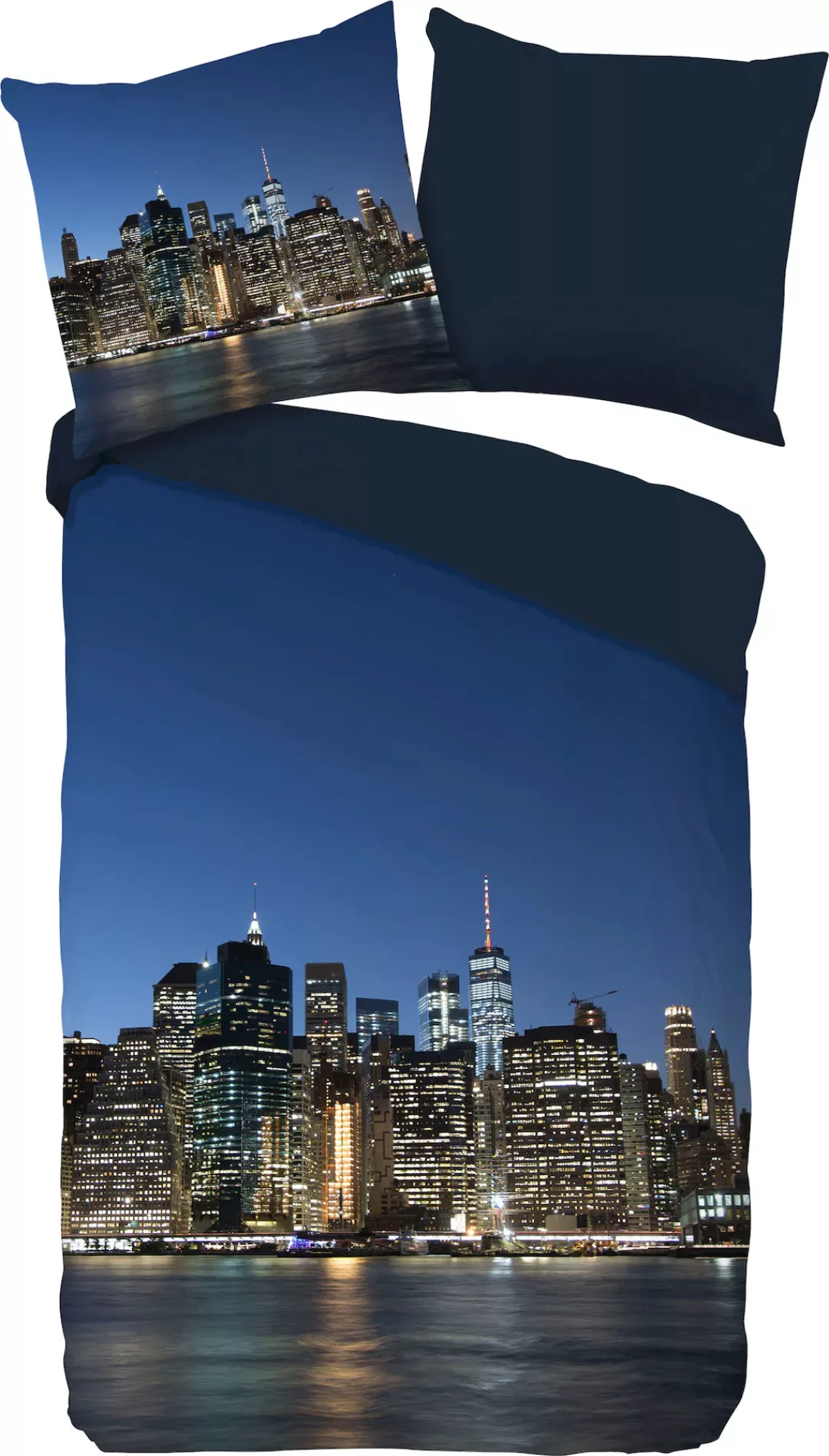 PURE luxury collection Wendebettwäsche »NY City«, Mikrofaser, 135x200, Pfle günstig online kaufen