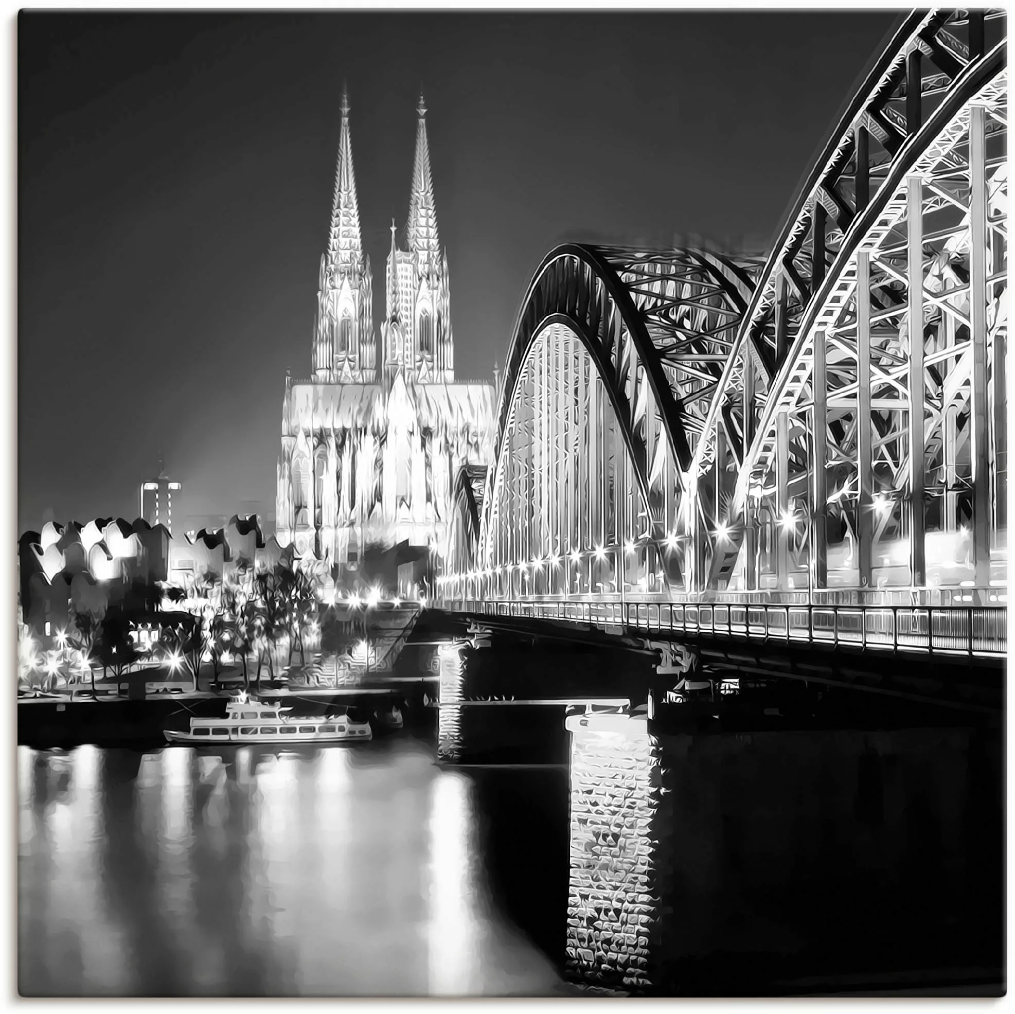 Artland Wandbild "Köln Skyline Abstrakte Collage 19", Brücken, (1 St.) günstig online kaufen