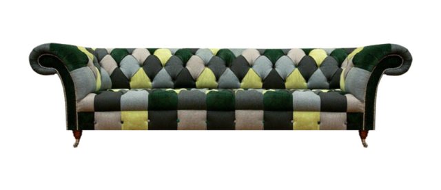 JVmoebel Chesterfield-Sofa Modern Sofa Viersitzer Mehrfarbig Wohnzimmer Cou günstig online kaufen