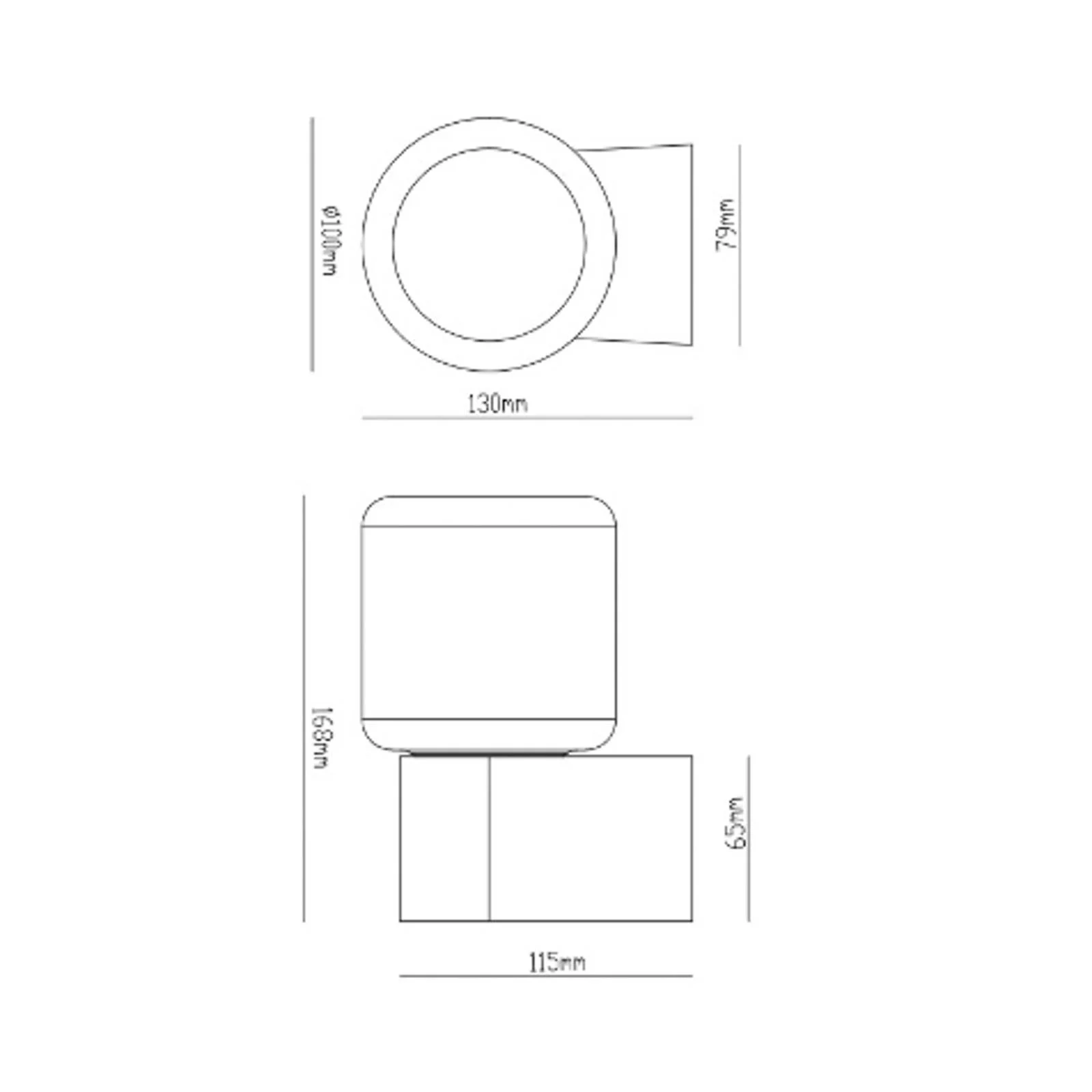 Molto Luce Außenwandlampe Lanu Flat, chrom, Alu/Glas günstig online kaufen