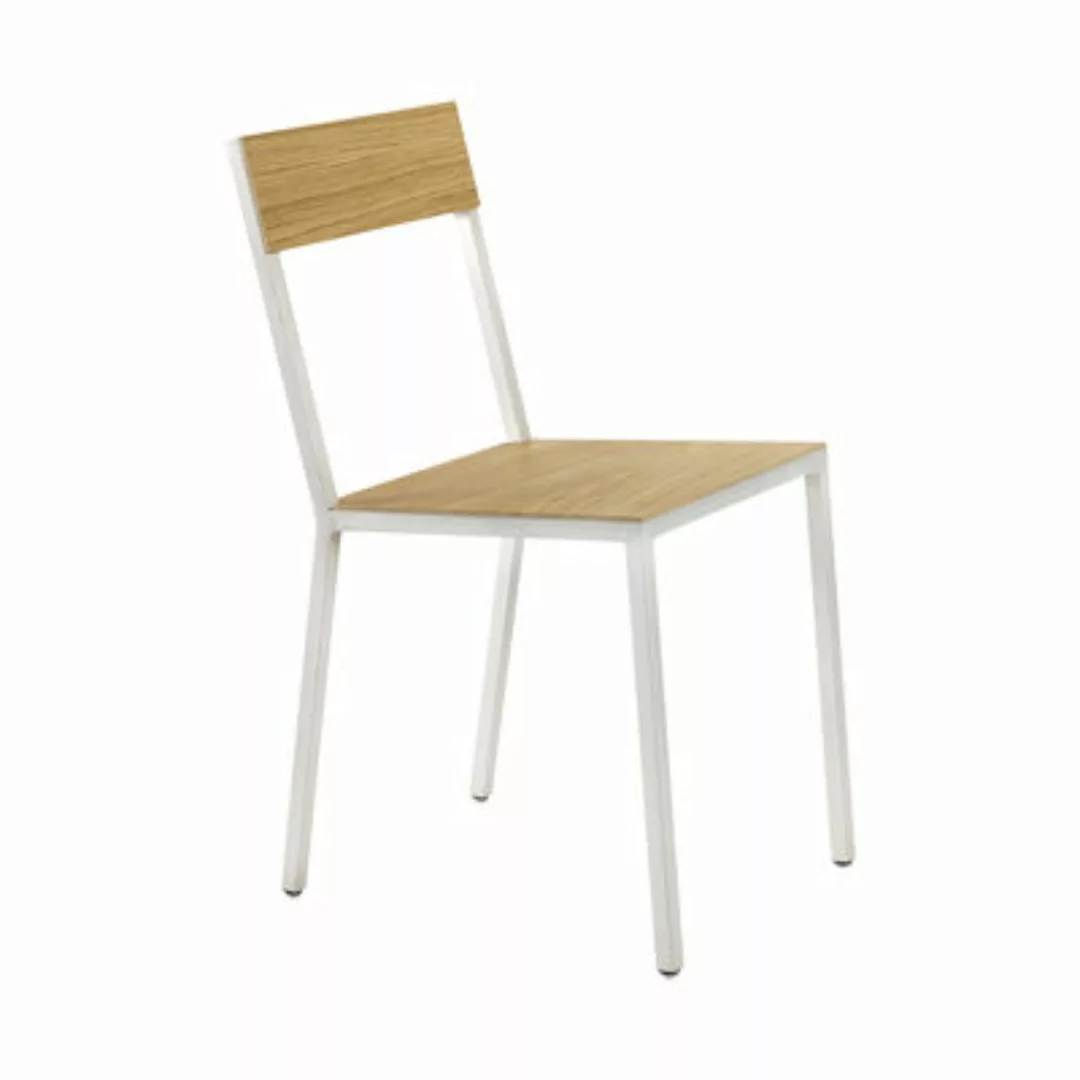 Stuhl Alu Wood holz natur / Aluminium & Chair - valerie objects - Holz natu günstig online kaufen