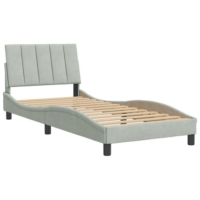 vidaXL Bett Bettgestell ohne Matratze Hellgrau 80x200 cm Samt günstig online kaufen