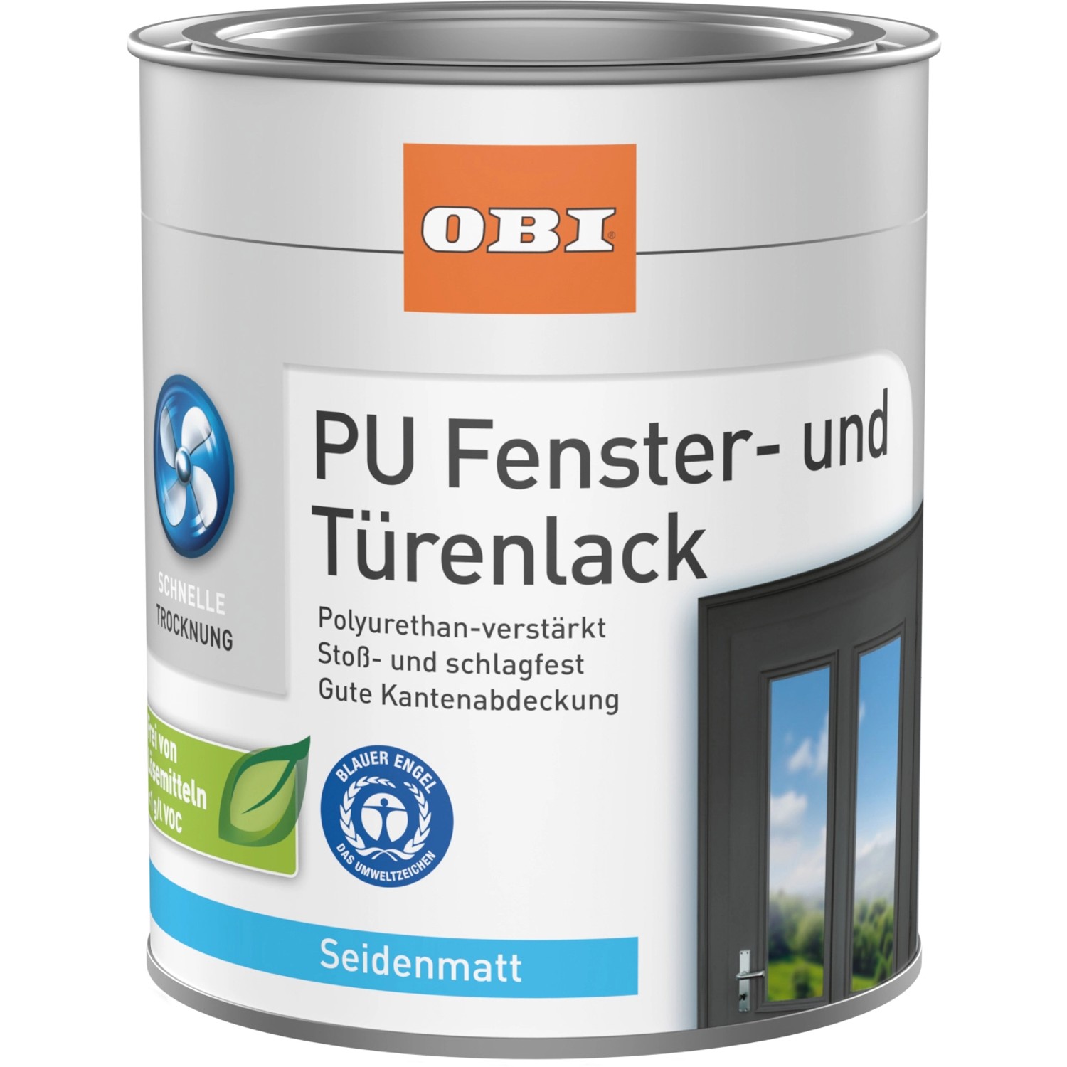 OBI PU Fenster- und Türenlack Anthrazitgrau Seidenmatt 2 l günstig online kaufen