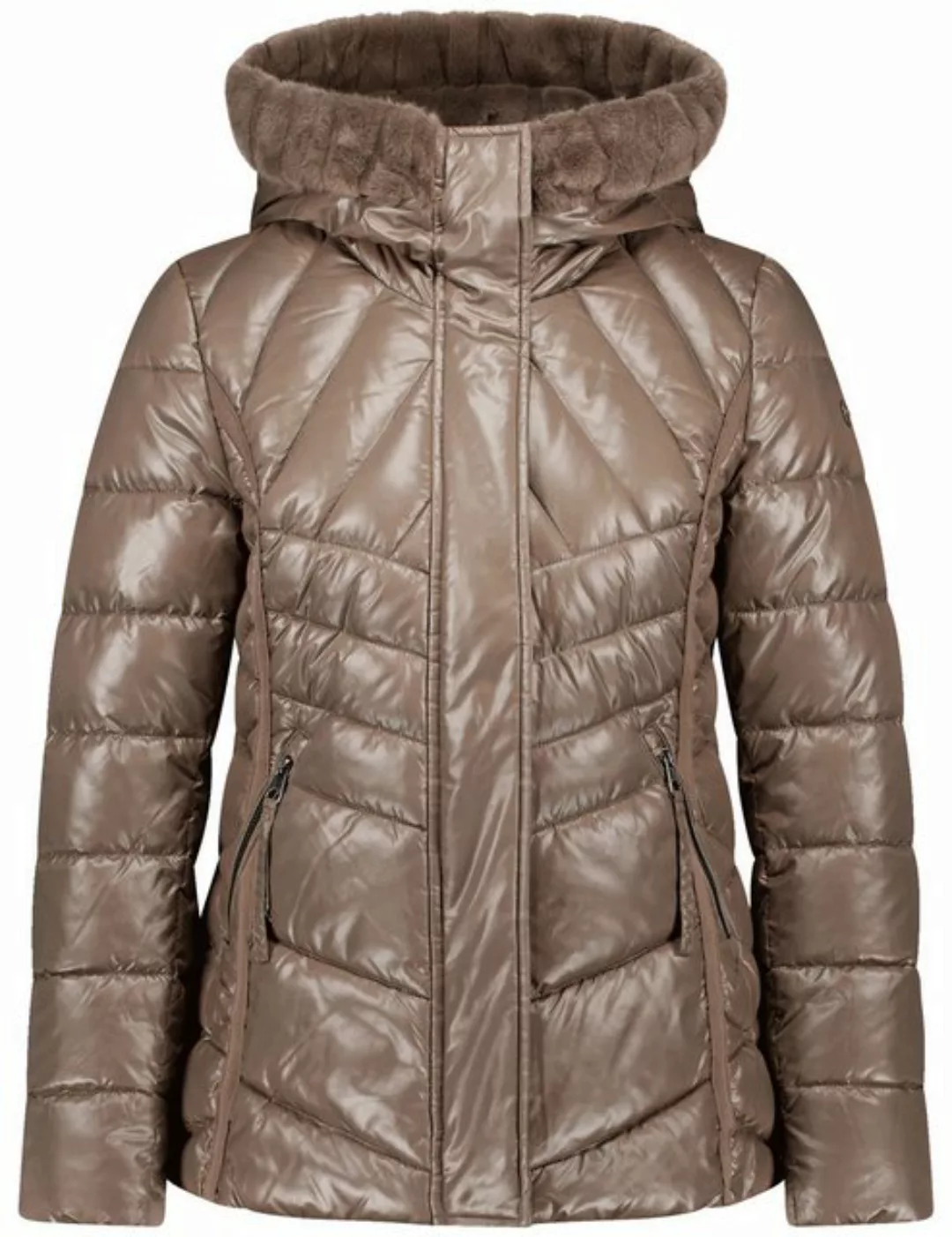 Taifun Winterjacke Glänzende Steppjacke mit Webpelz günstig online kaufen