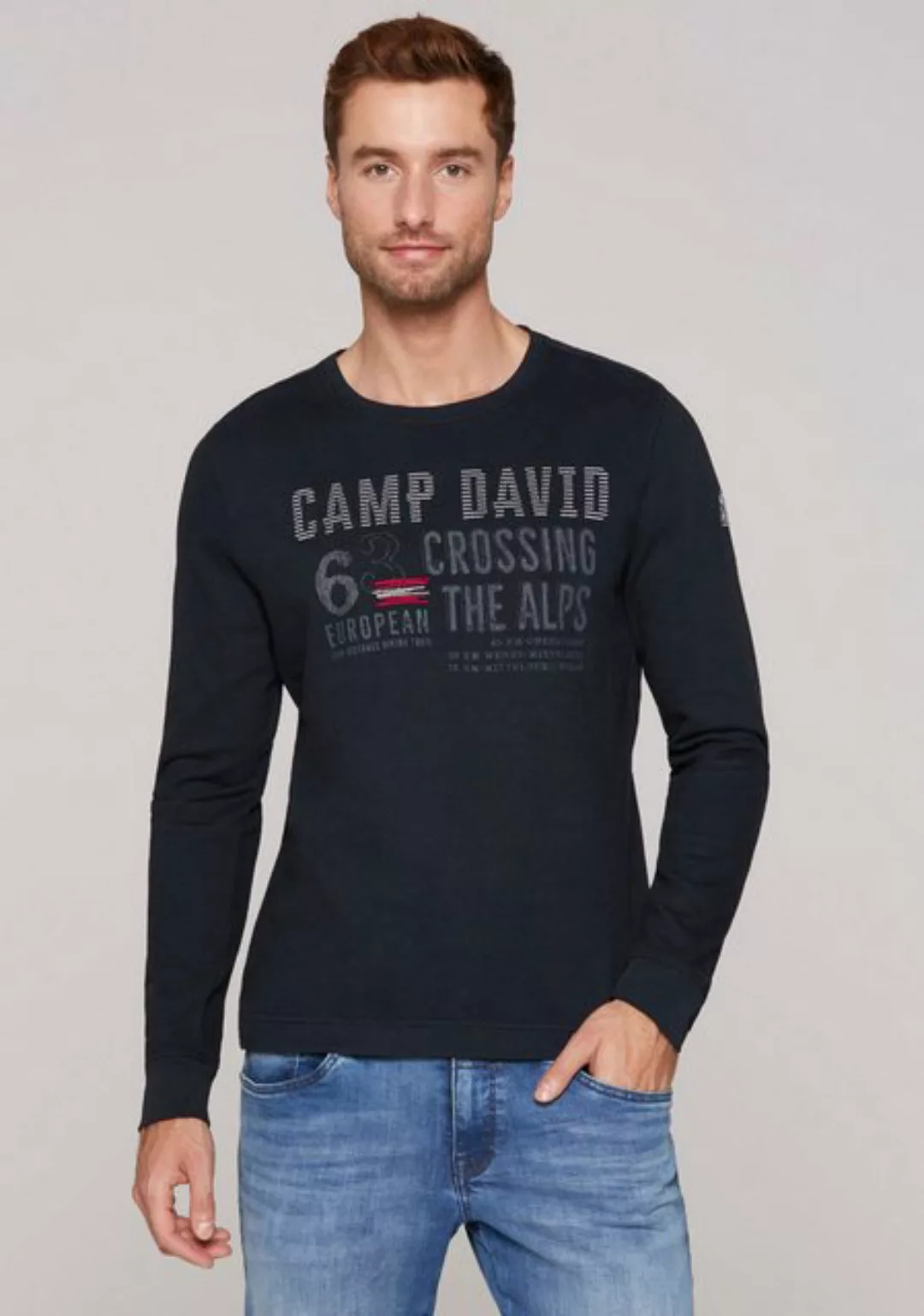 CAMP DAVID Sweatshirt mit Prints und Stickereien günstig online kaufen