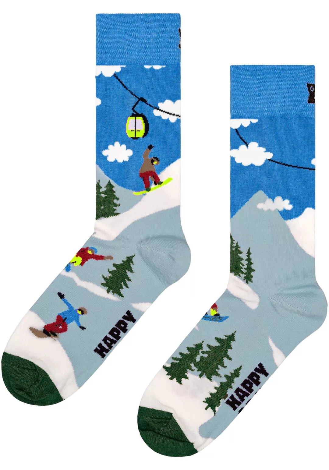 Happy Socks Langsocken, (2er Pack), mit Snowboardmotiven günstig online kaufen