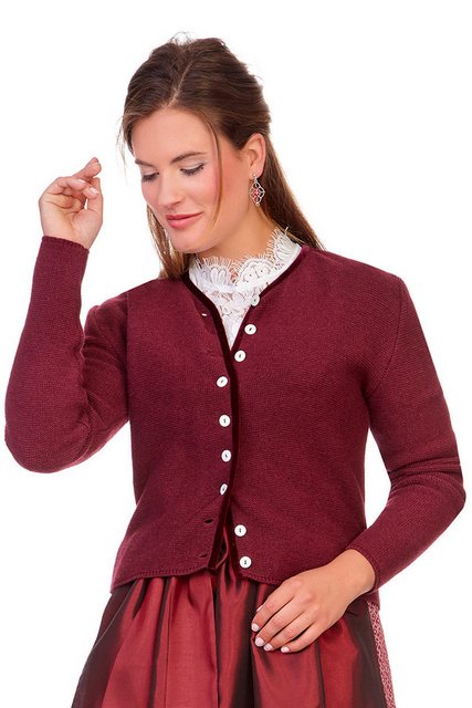 Hammerschmid Trachtenjacke Trachten Strickjacke - MITTERSILL - weinrot günstig online kaufen