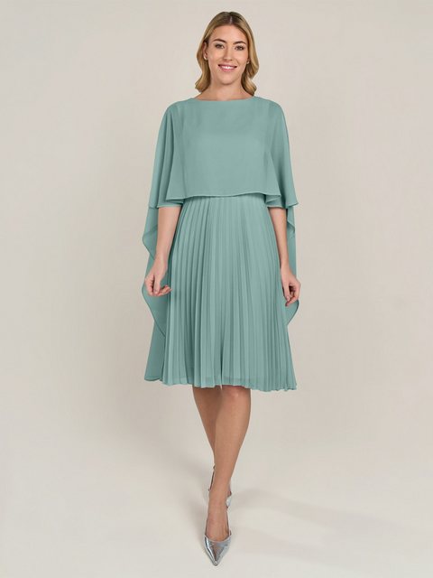 Apart Cocktailkleid mit Plisseerock und angearbeitetem Cape aus Chiffon günstig online kaufen