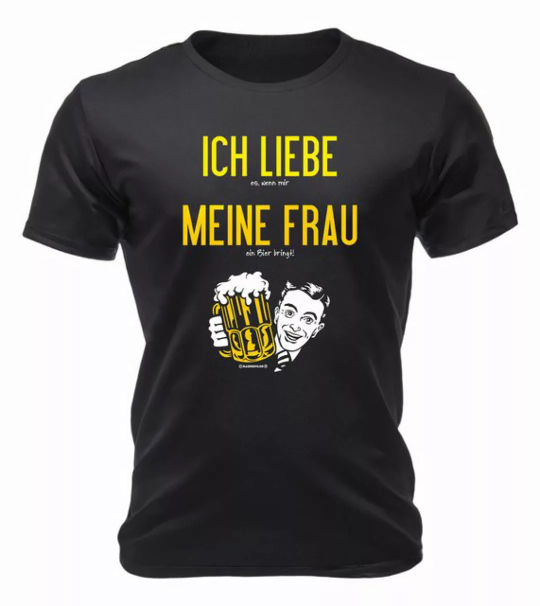 RAHMENLOS® T-Shirt für Biertrinker - ich liebe es, wenn meine Frau ... günstig online kaufen