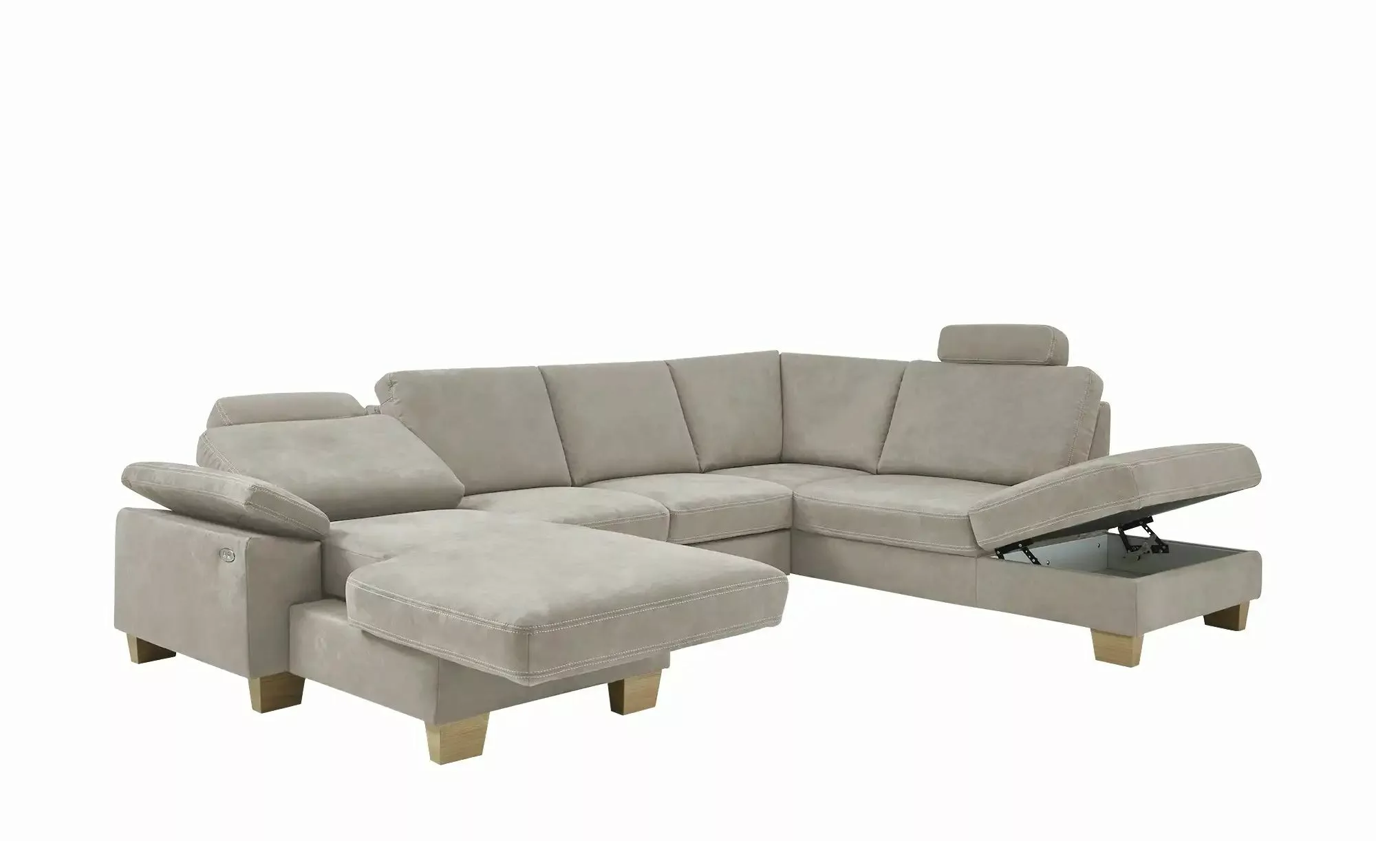 meinSofa Wohnlandschaft  Samu ¦ grau ¦ Maße (cm): B: 316 H: 90 T: 235.0 Pol günstig online kaufen