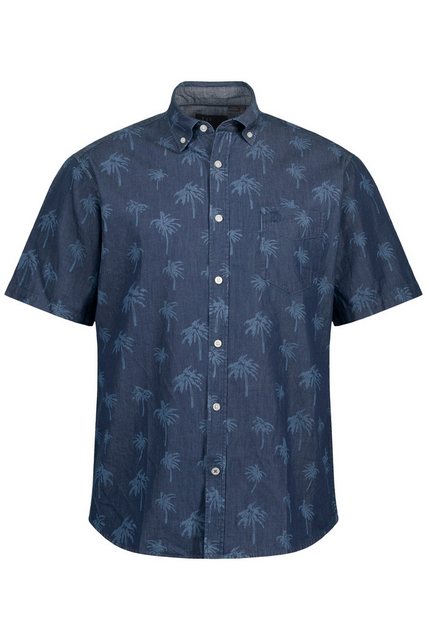 JP1880 Kurzarmhemd Hemd Halbarm floraler Print Buttondown-Kragen günstig online kaufen