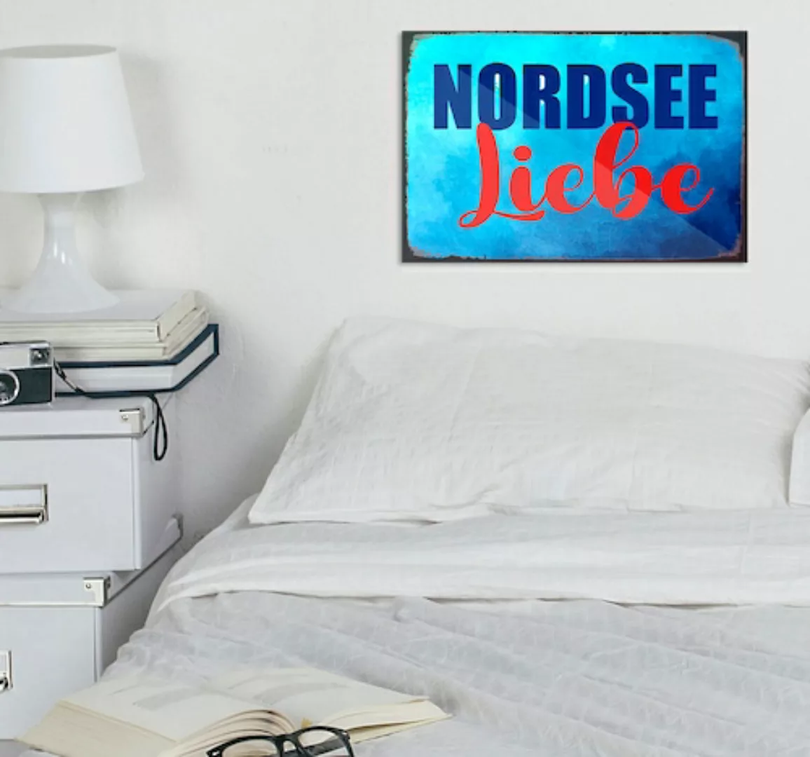 queence Metallbild »geliebte Nordsee«, (1 St.), Stahlschilder günstig online kaufen