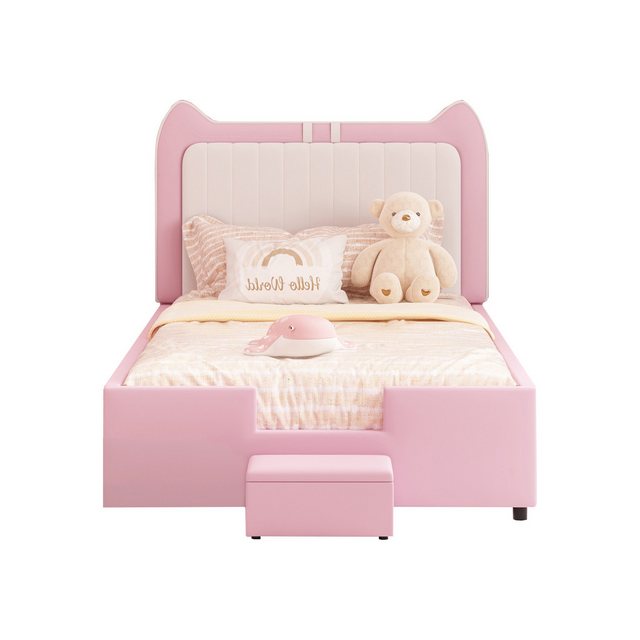 OKWISH Kinderbett Polsterbett Einzelbett Gästebett (zweifarbiges Patchwork günstig online kaufen