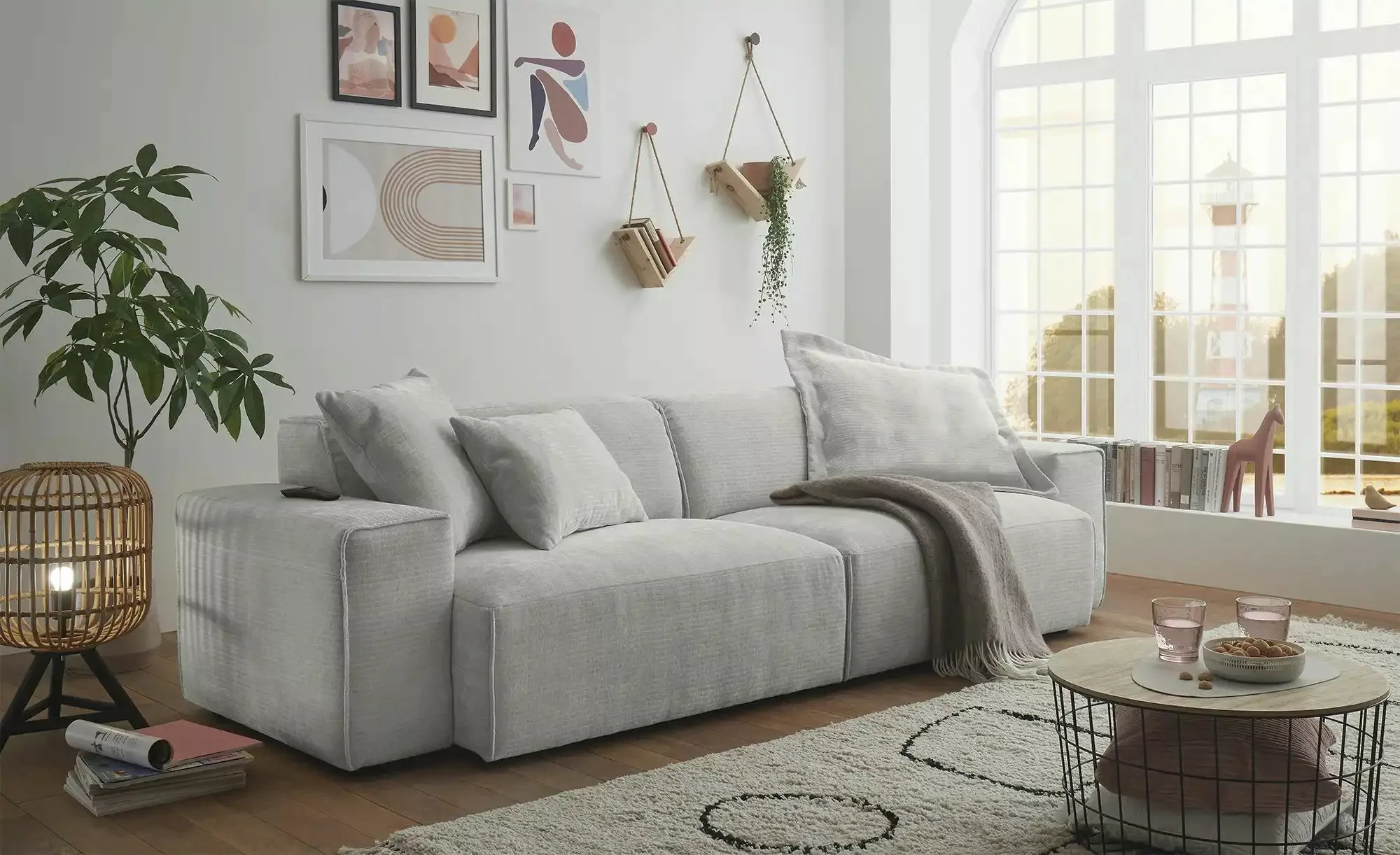 Gray & Jones Einzelsofa im Trendstoff Baltic Breeze ¦ grau ¦ Maße (cm): B: günstig online kaufen